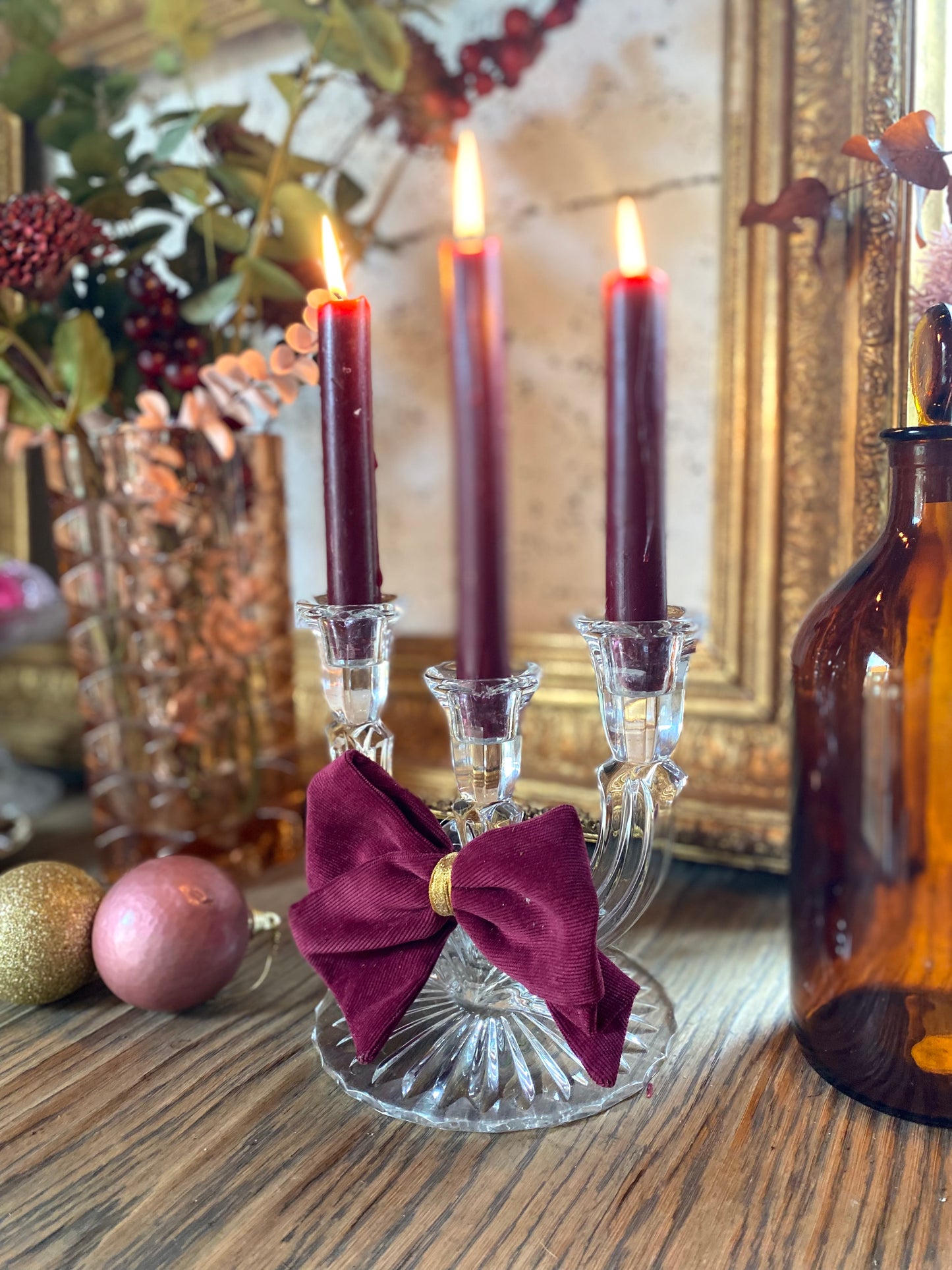 Bougeoir en cristal ancien