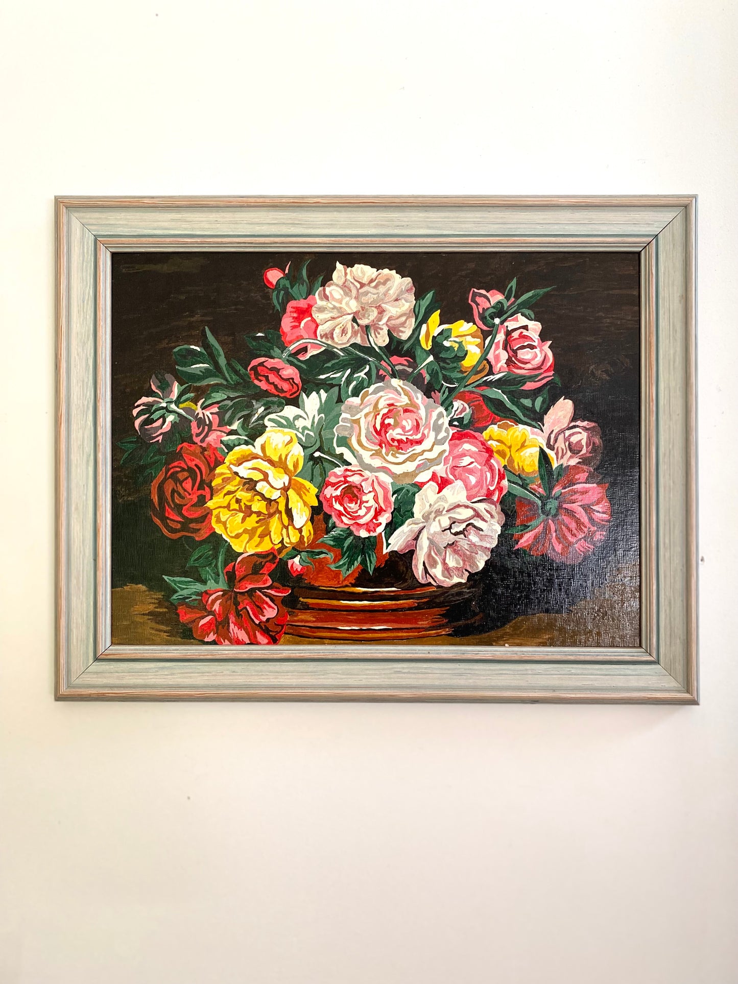 Huile sur bois vintage