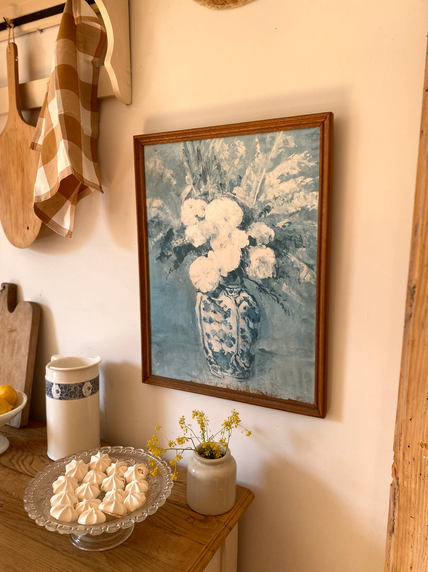 Peinture sur toile ancienne encadrée