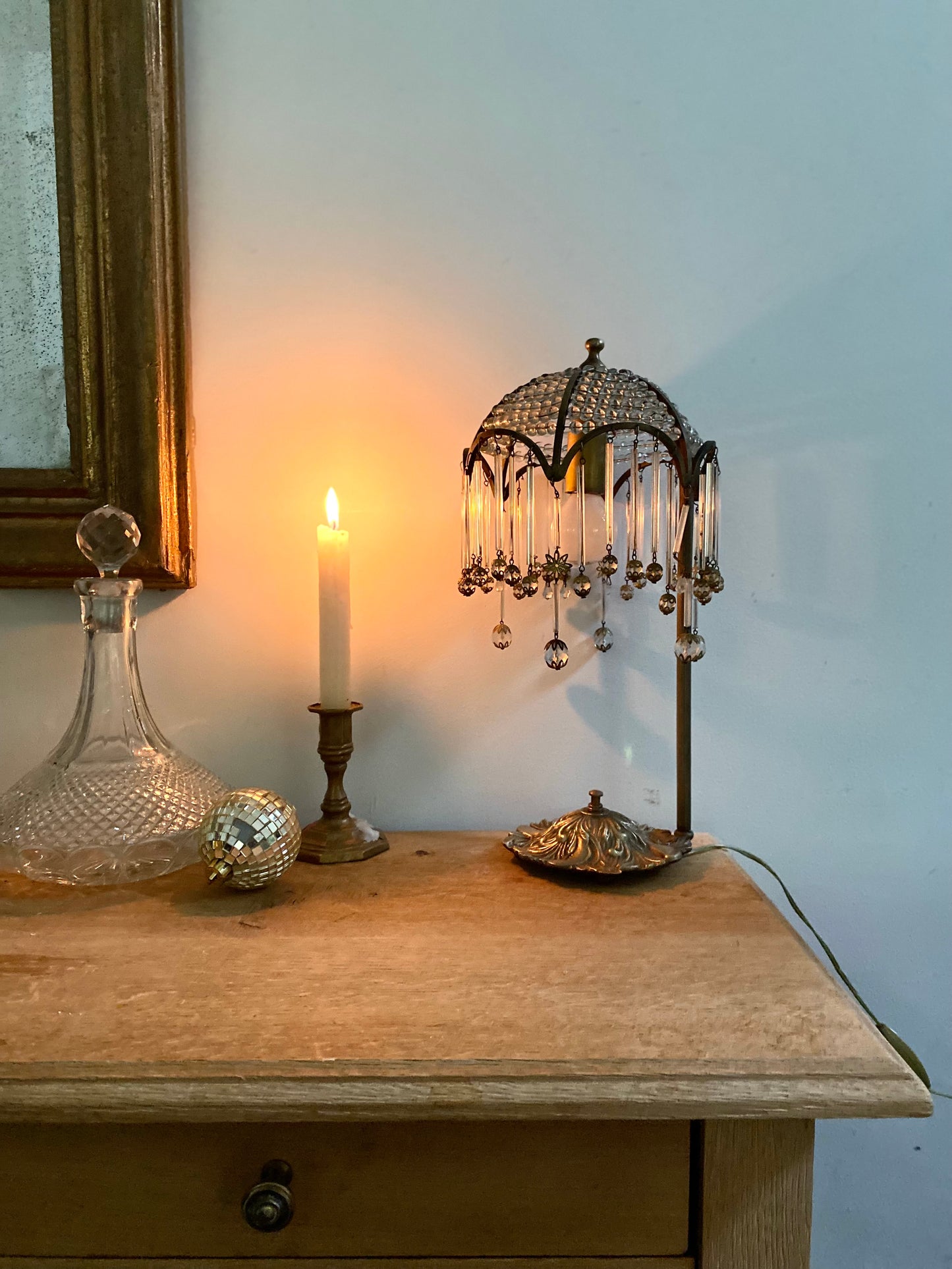 Lampe à pampille Art Déco