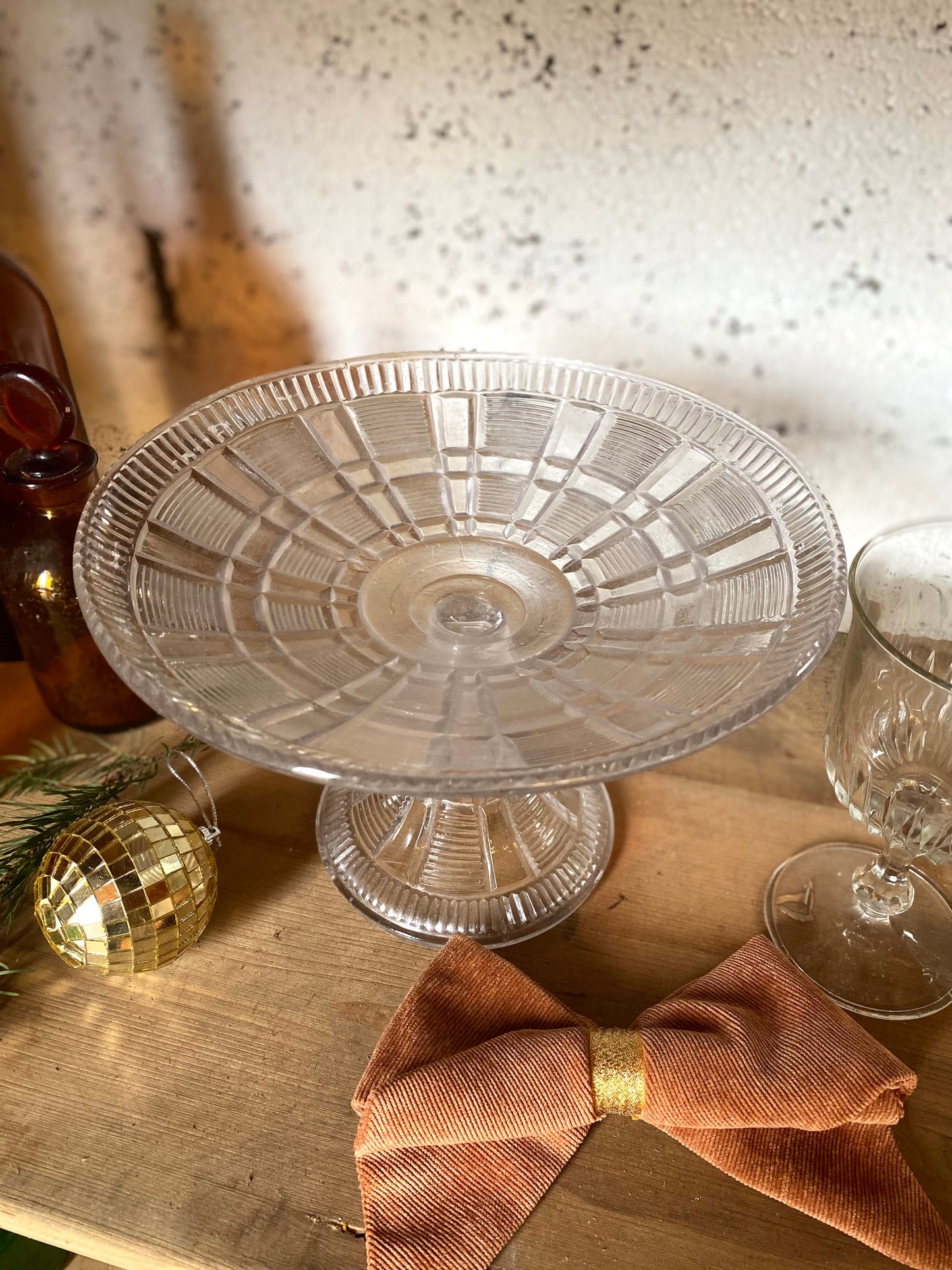 Plat sur pied Art Déco vintage