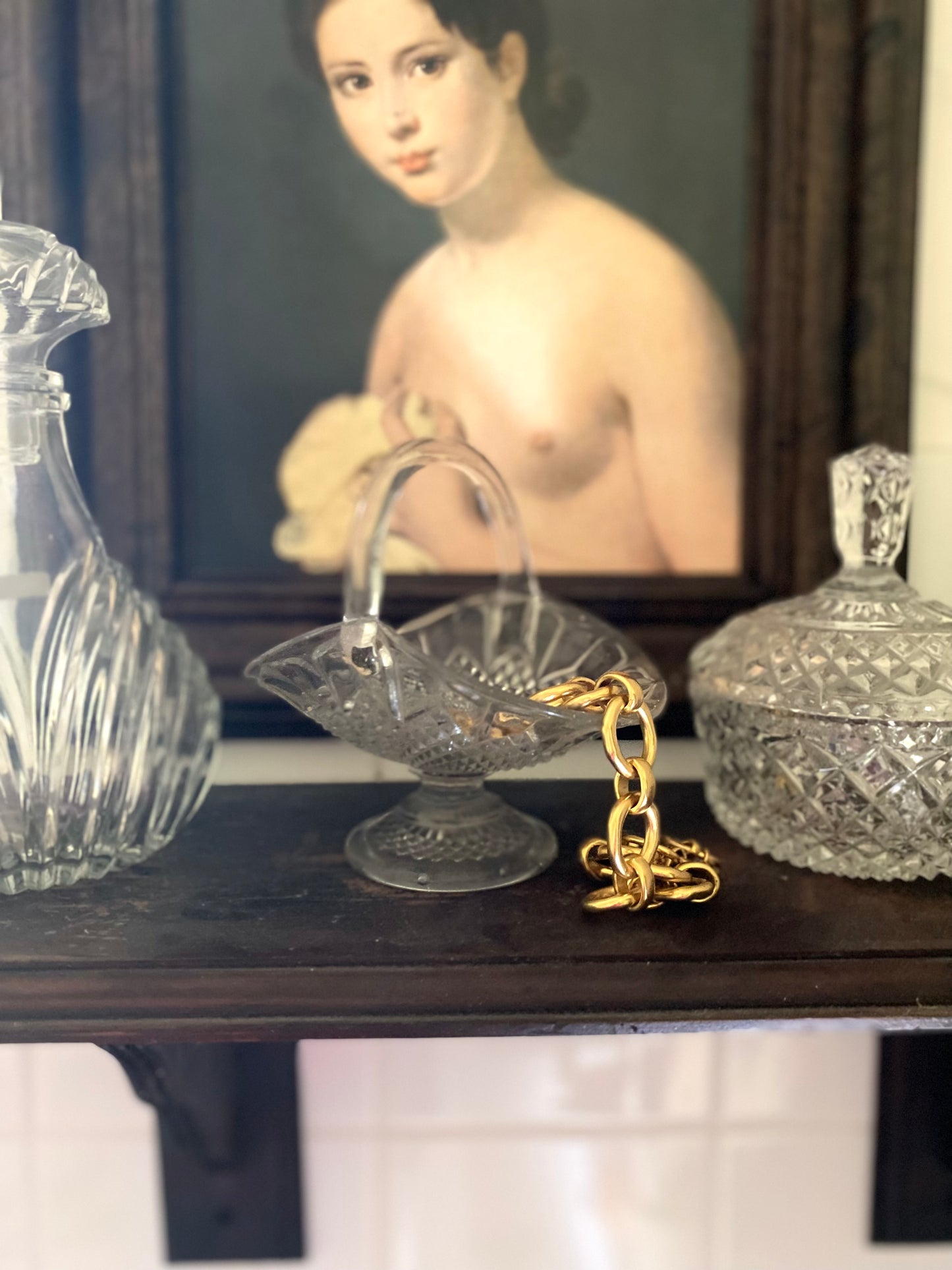 Petite corbeille en verre