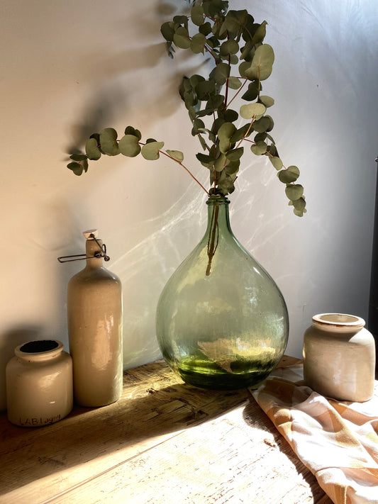 Dame Jeanne en verre ancien