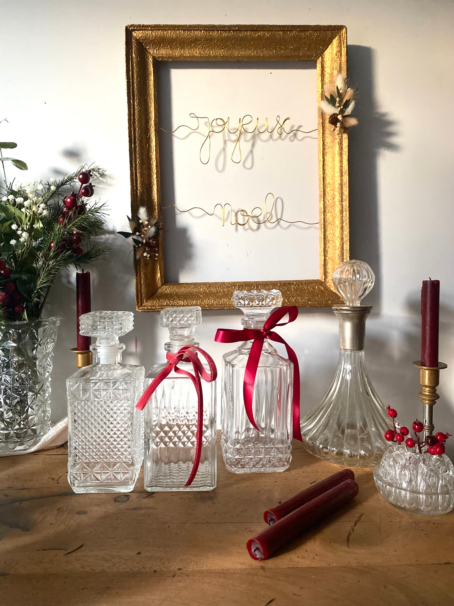 Carafe à liqueur en verre vintage