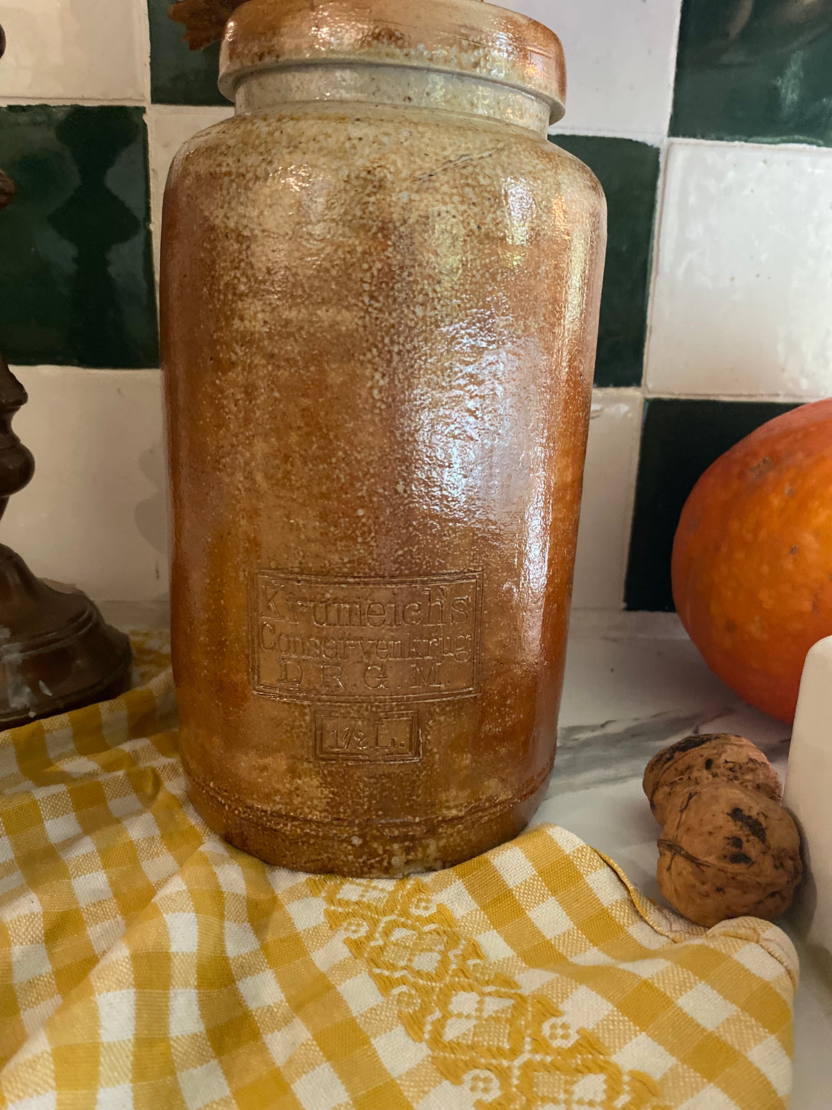 Pot à conserve en grès salé Krumeich's ,1900-1930