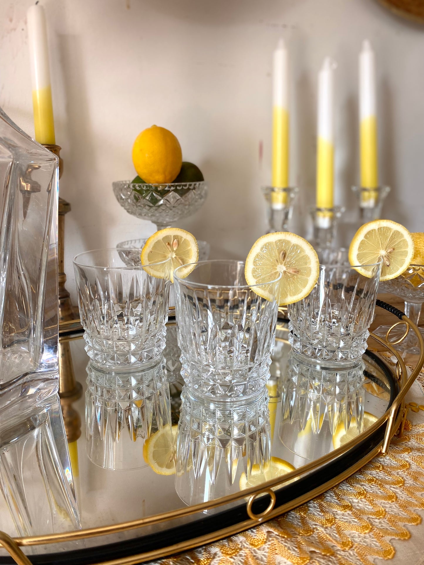 Service à liqueur en verre ancien