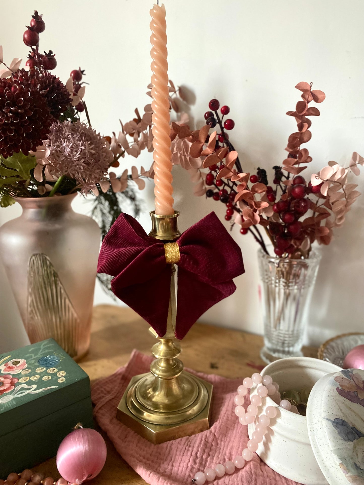 Bougeoir en laiton ancien