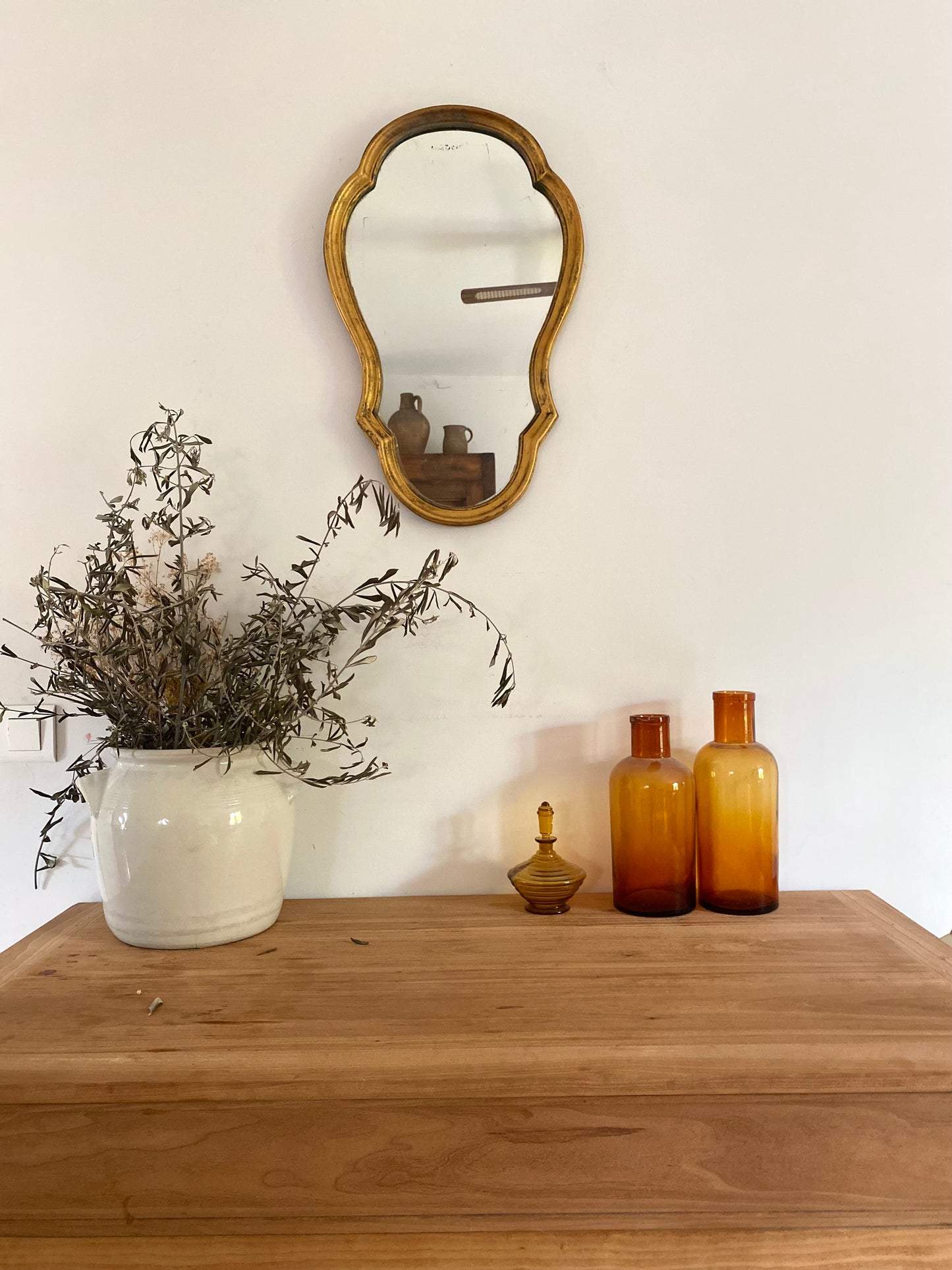 Miroir ancien de style rococo