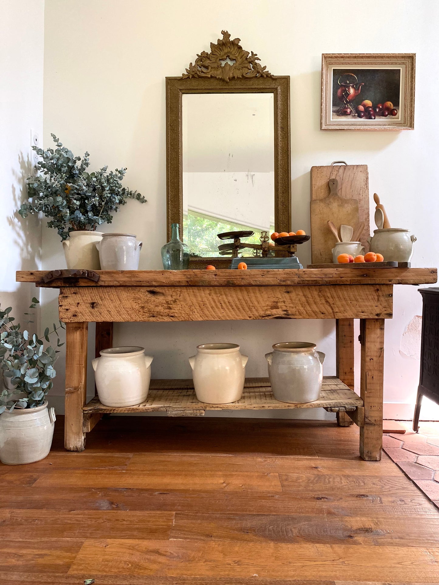 Grand miroir ancien baroque