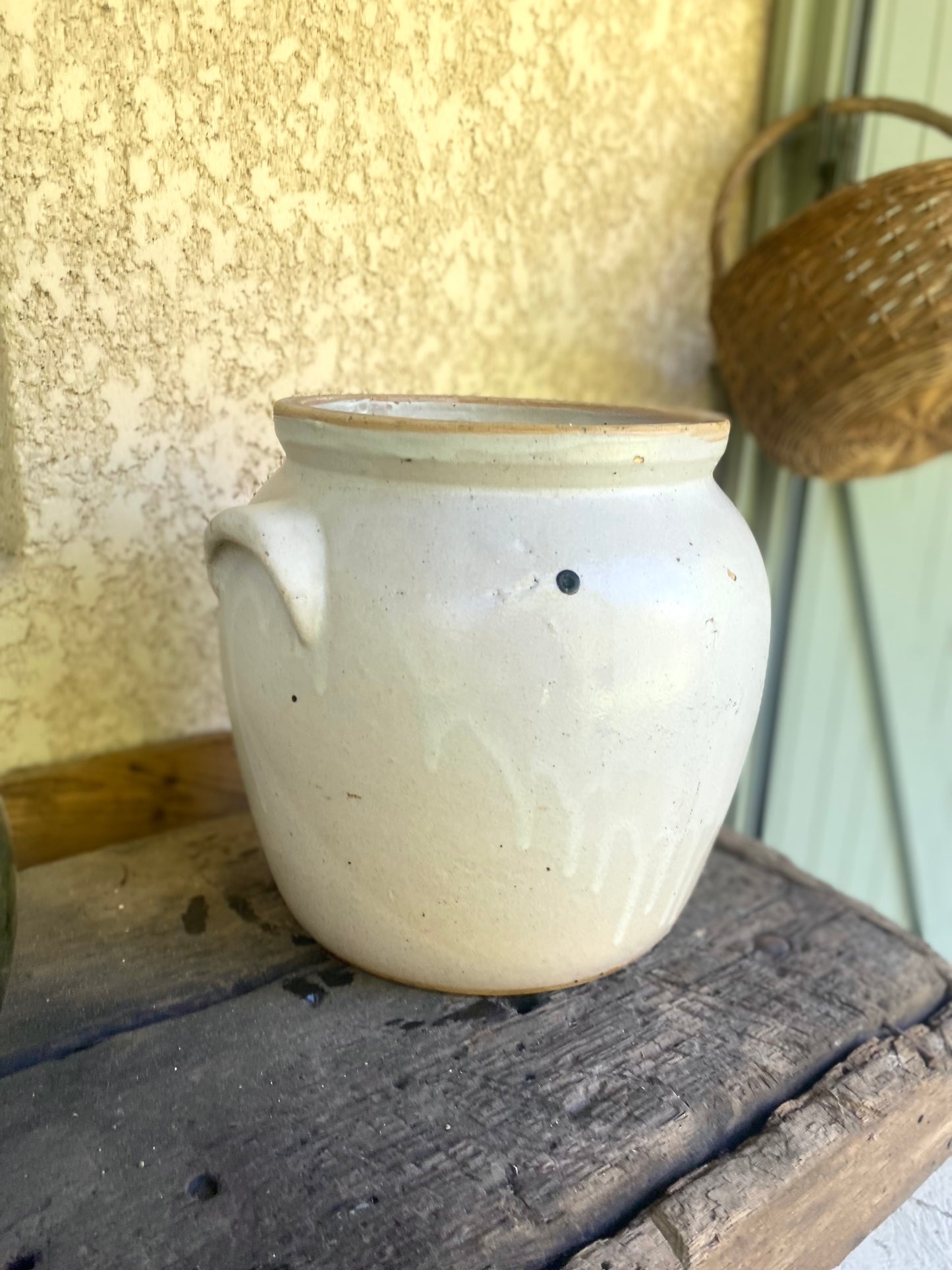Ancien Grand Pot à Confit en Terre Cuite Vernissée – XIXe