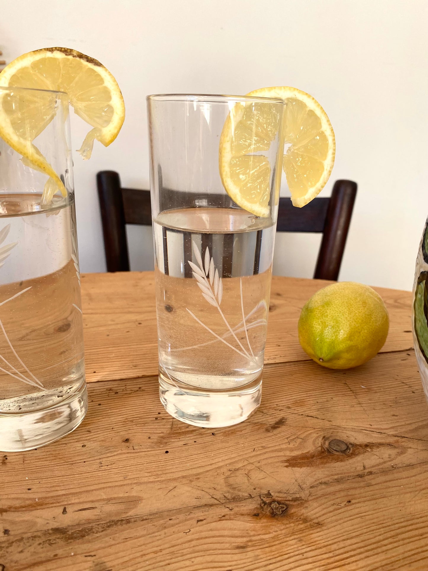 4 Verres à limonade gravés