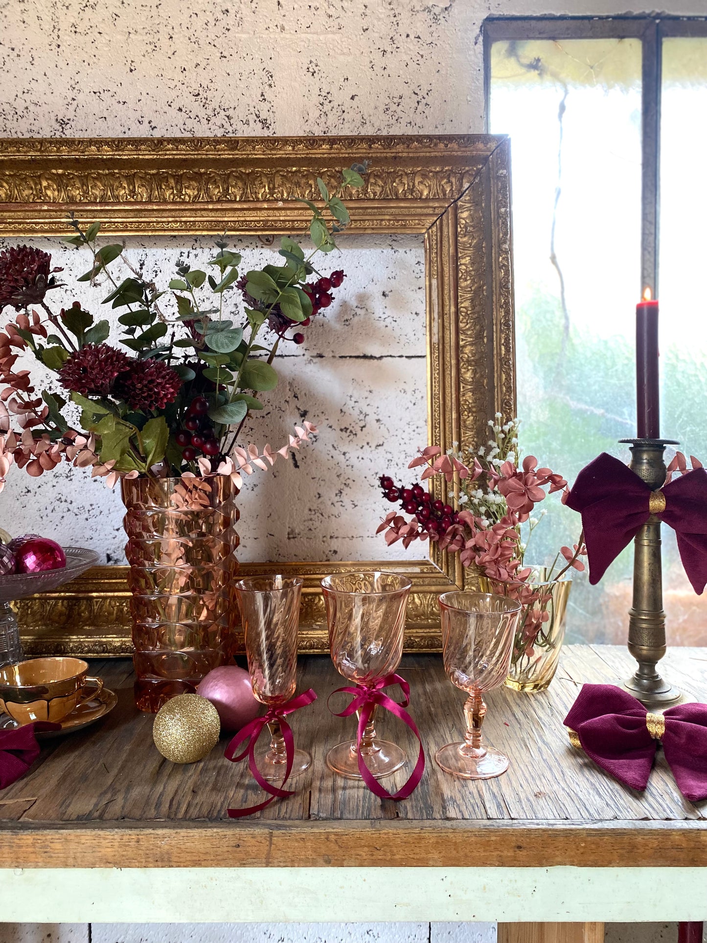 Service de 18 verres en rosaline