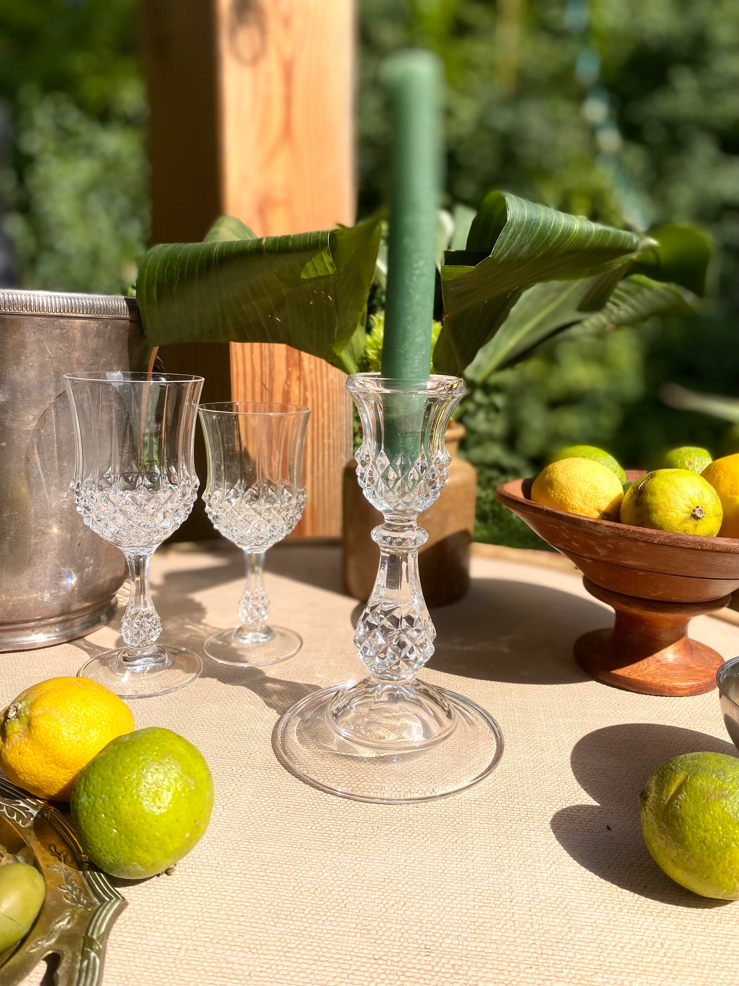 Bougeoir en cristal ancien