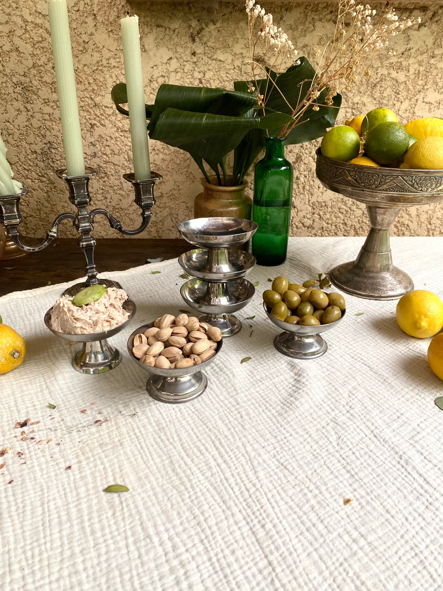 Coupes à glace en inox ancien