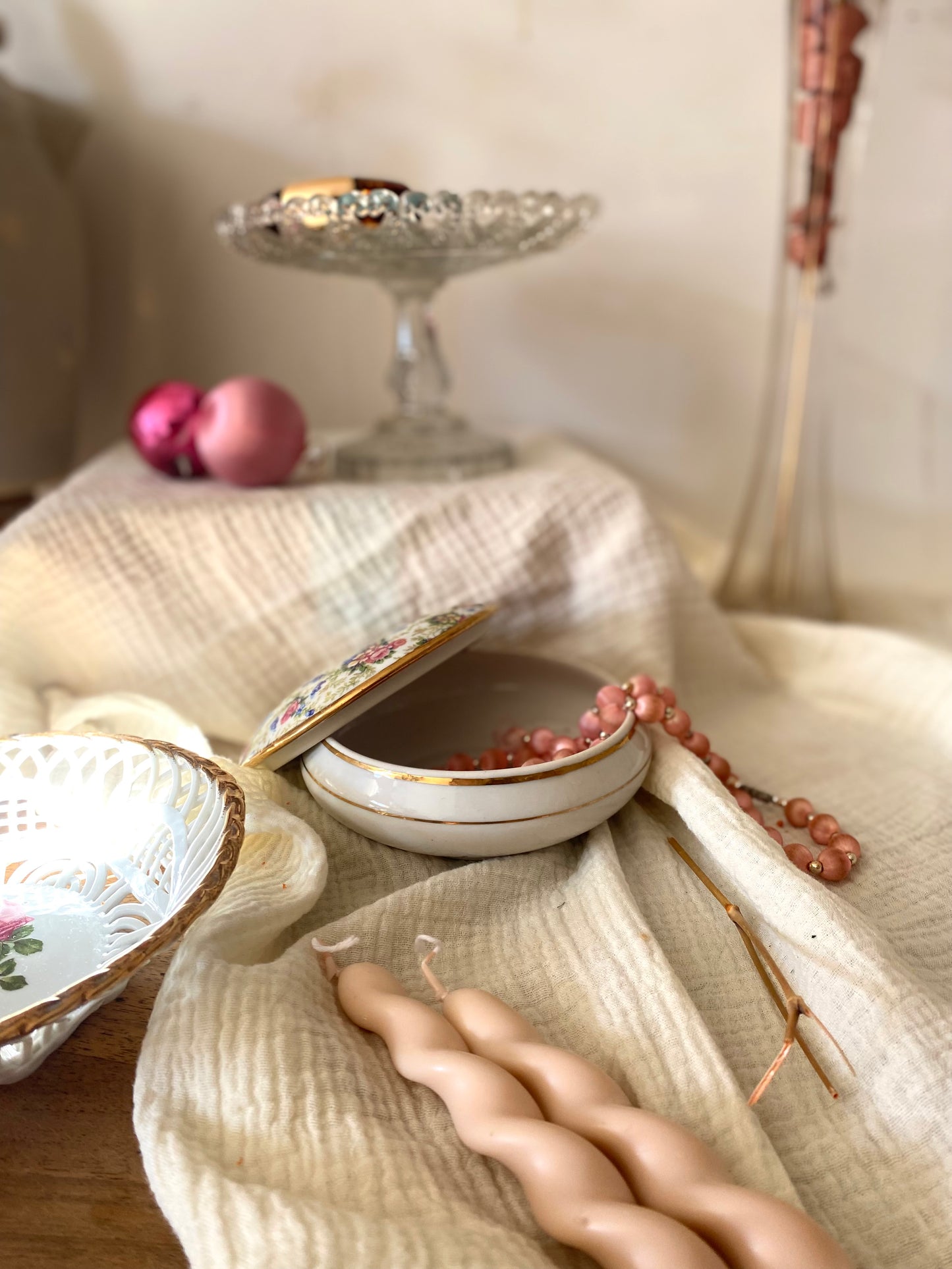 Boîte à bijoux en porcelaine de Saint-Uze