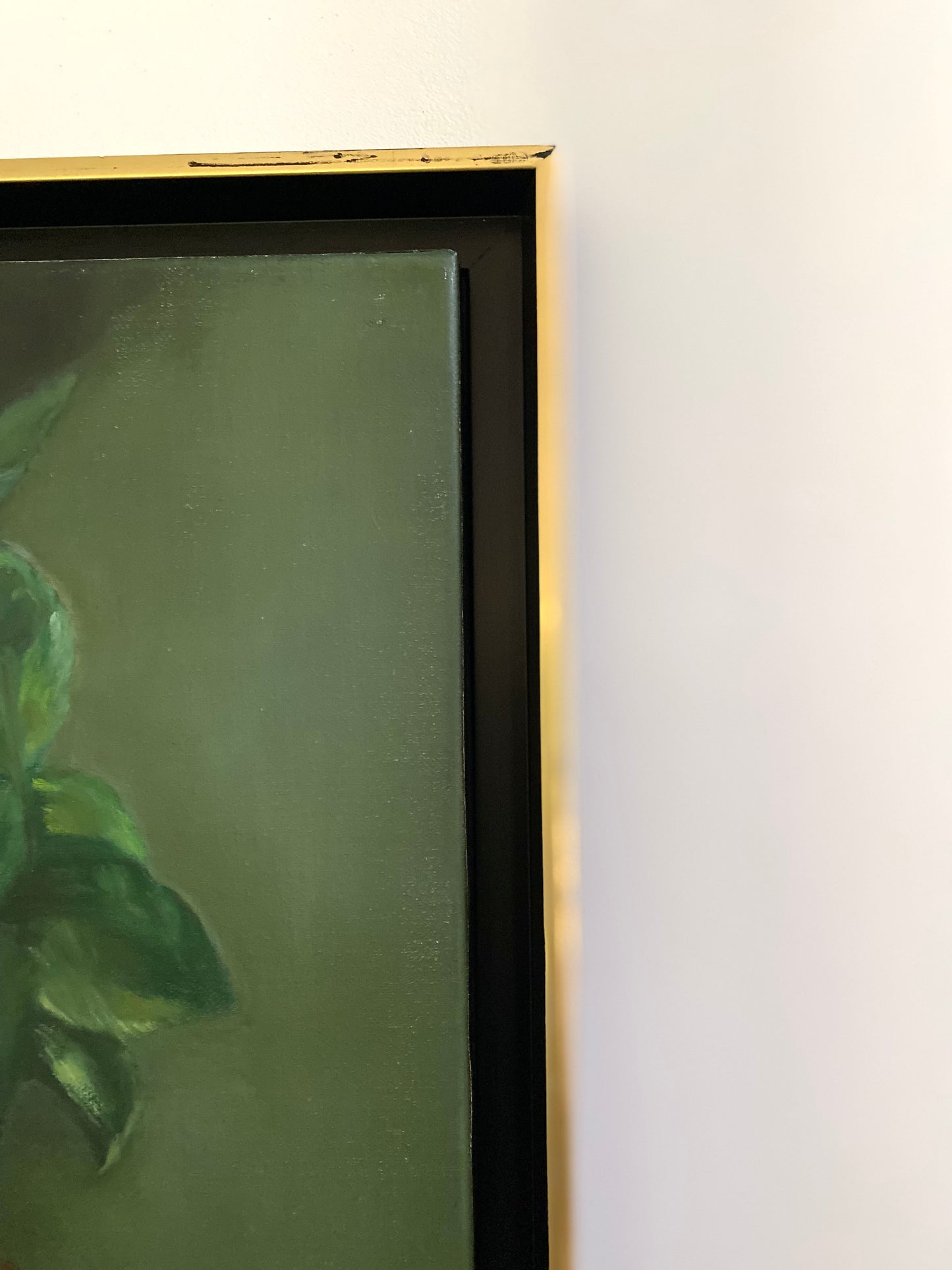 Peinture à l'huile ancienne encadrée