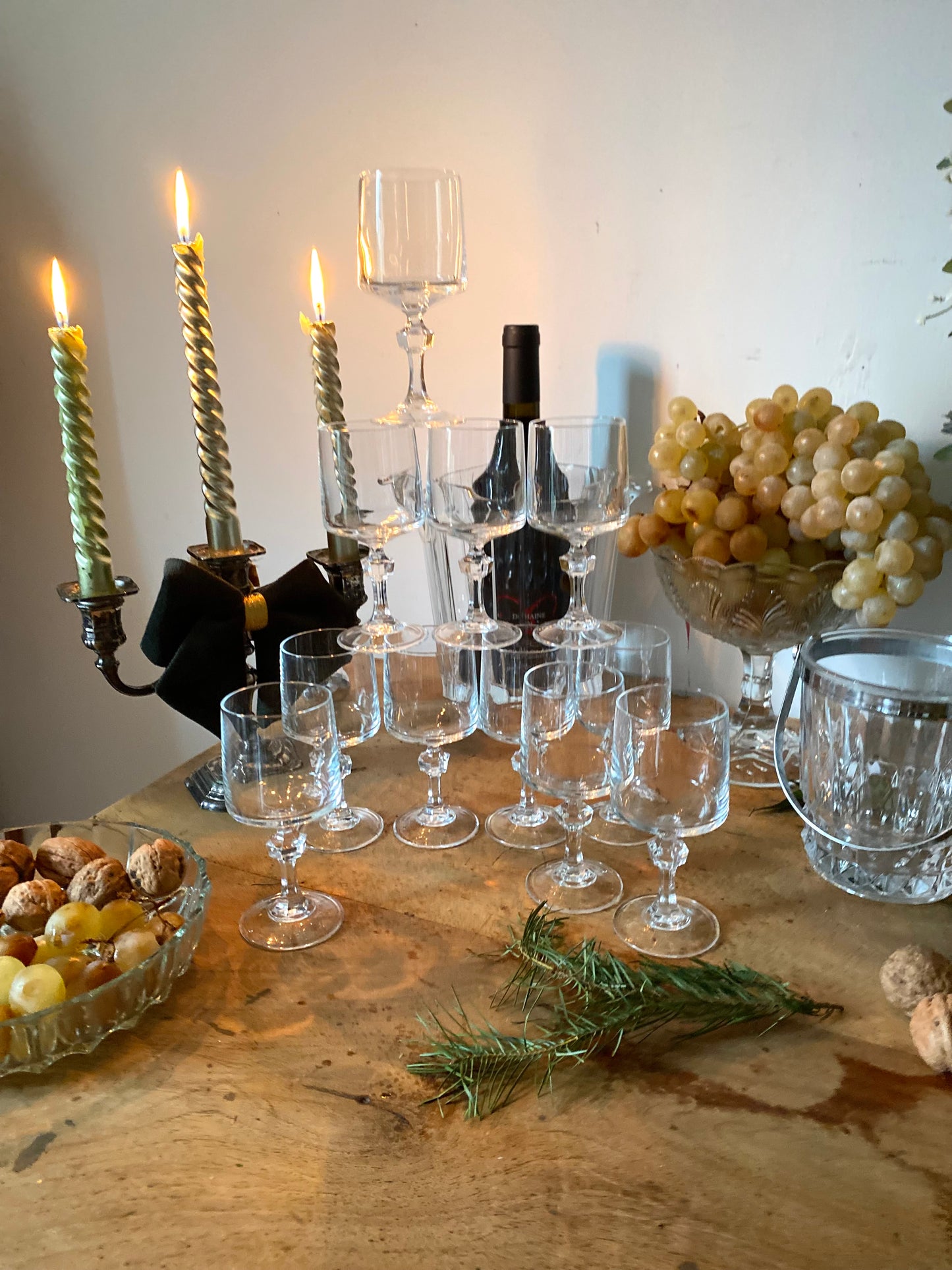 Service de verres en cristal ancien