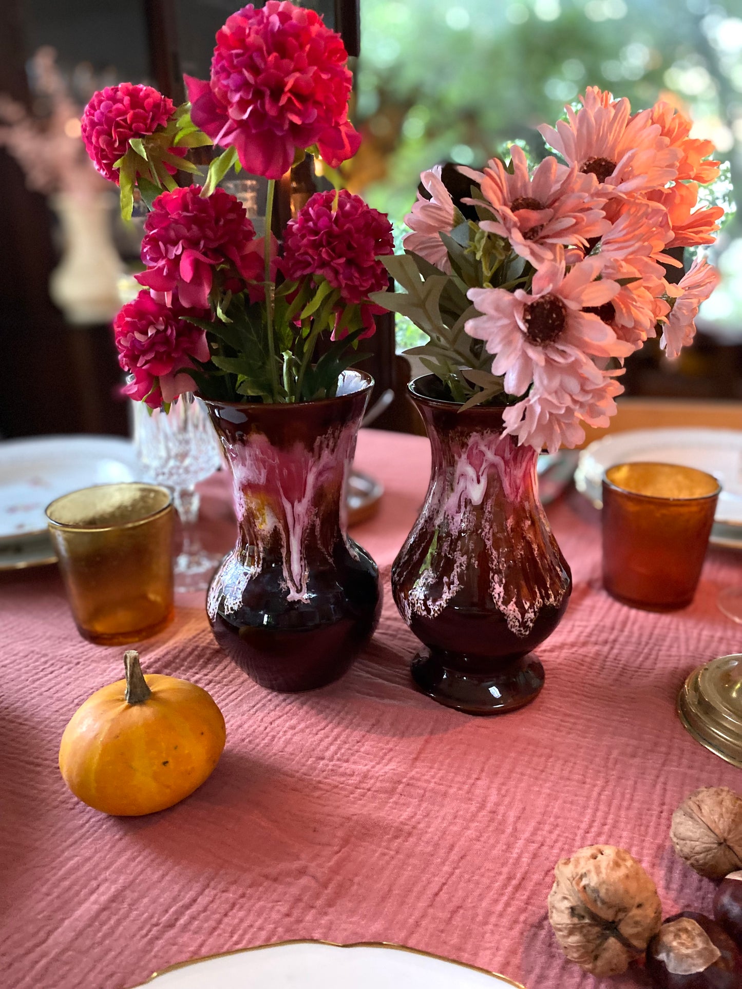 Duo de vases en céramique ancienne Vallauris