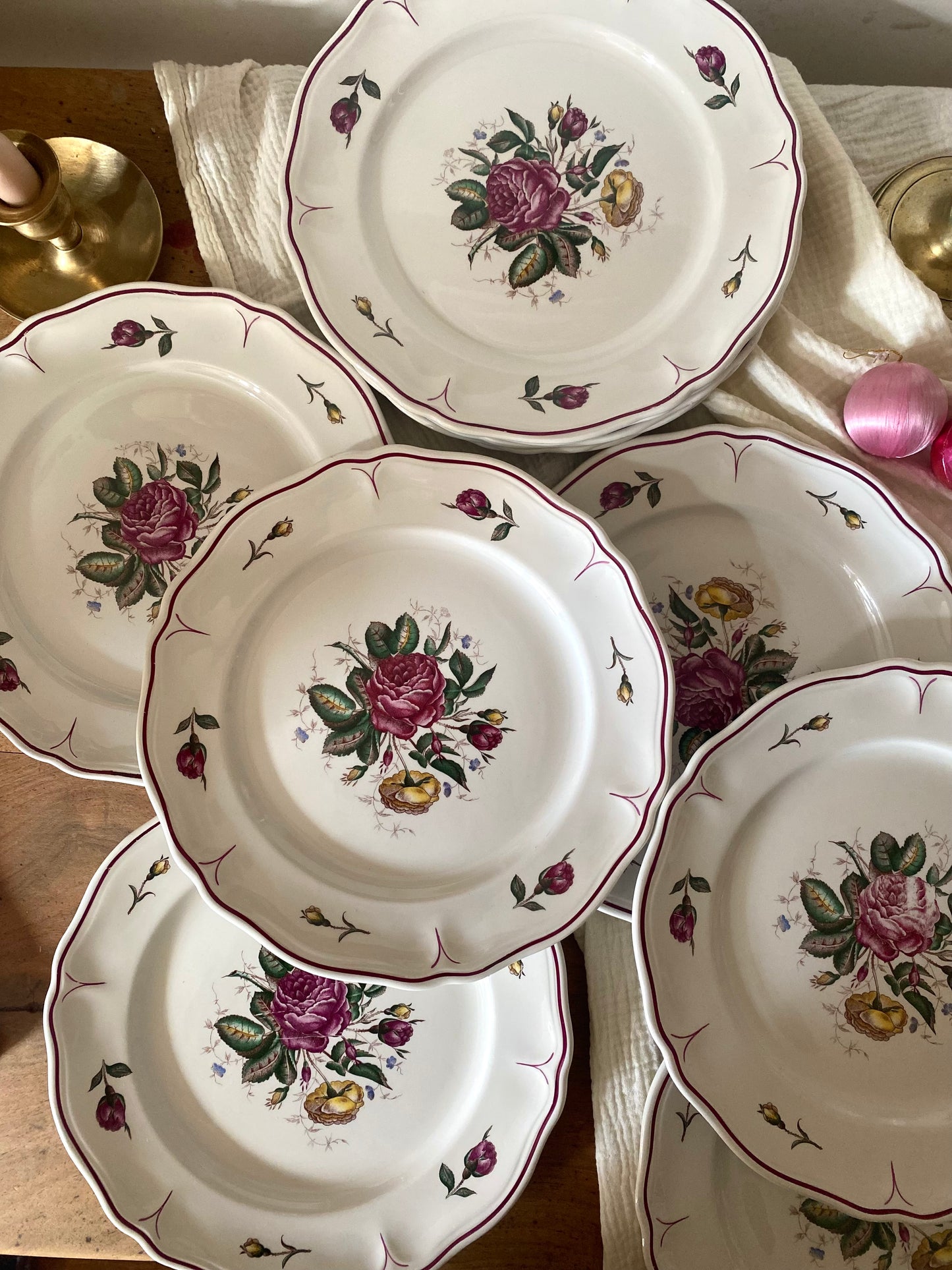 Service 20 pièces Faïence Moulin des Loups - 1950