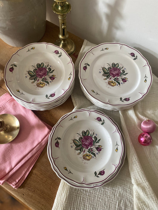 Service 20 pièces Faïence Moulin des Loups - 1950