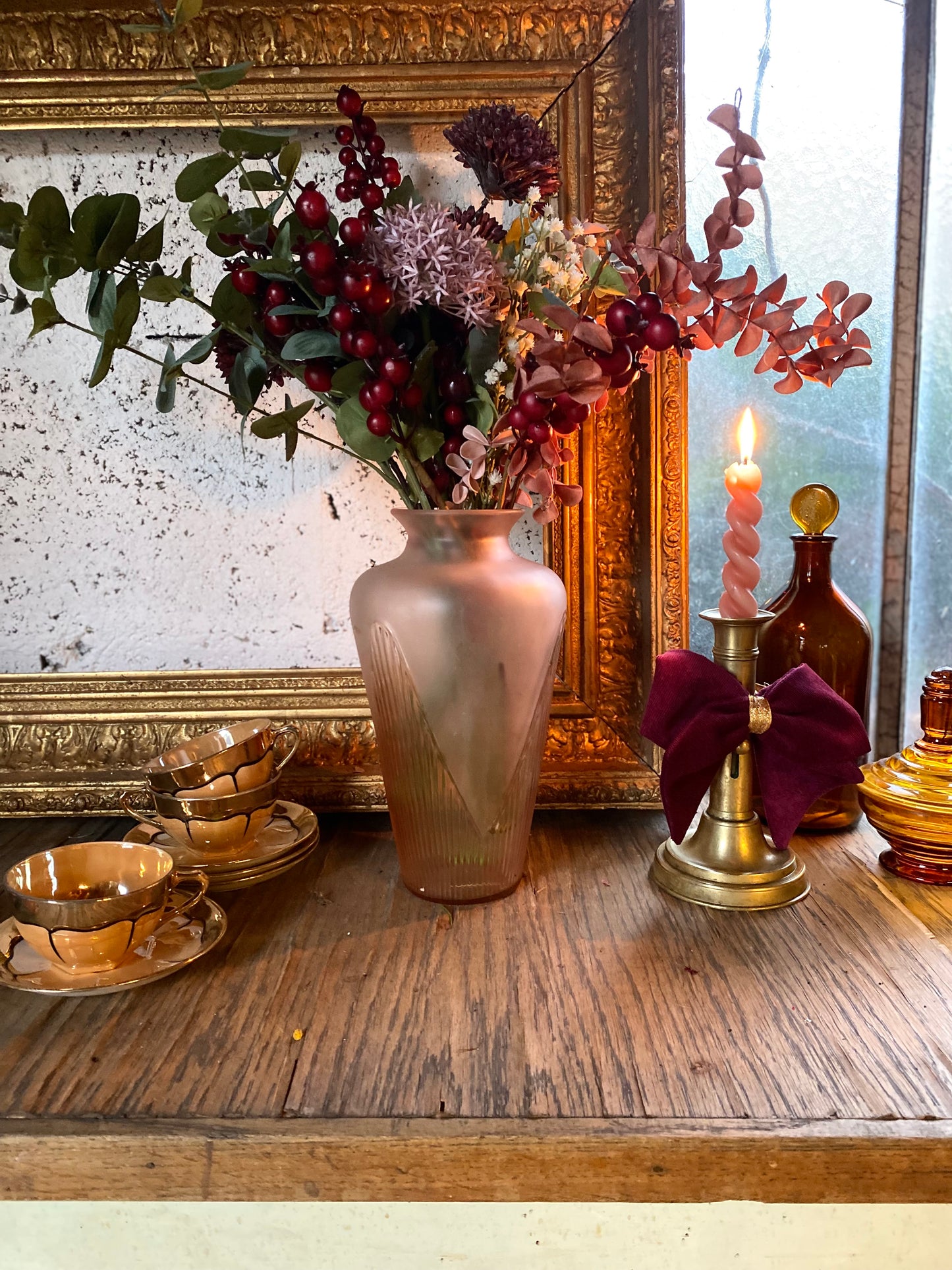 Vase vintage en Rosaline