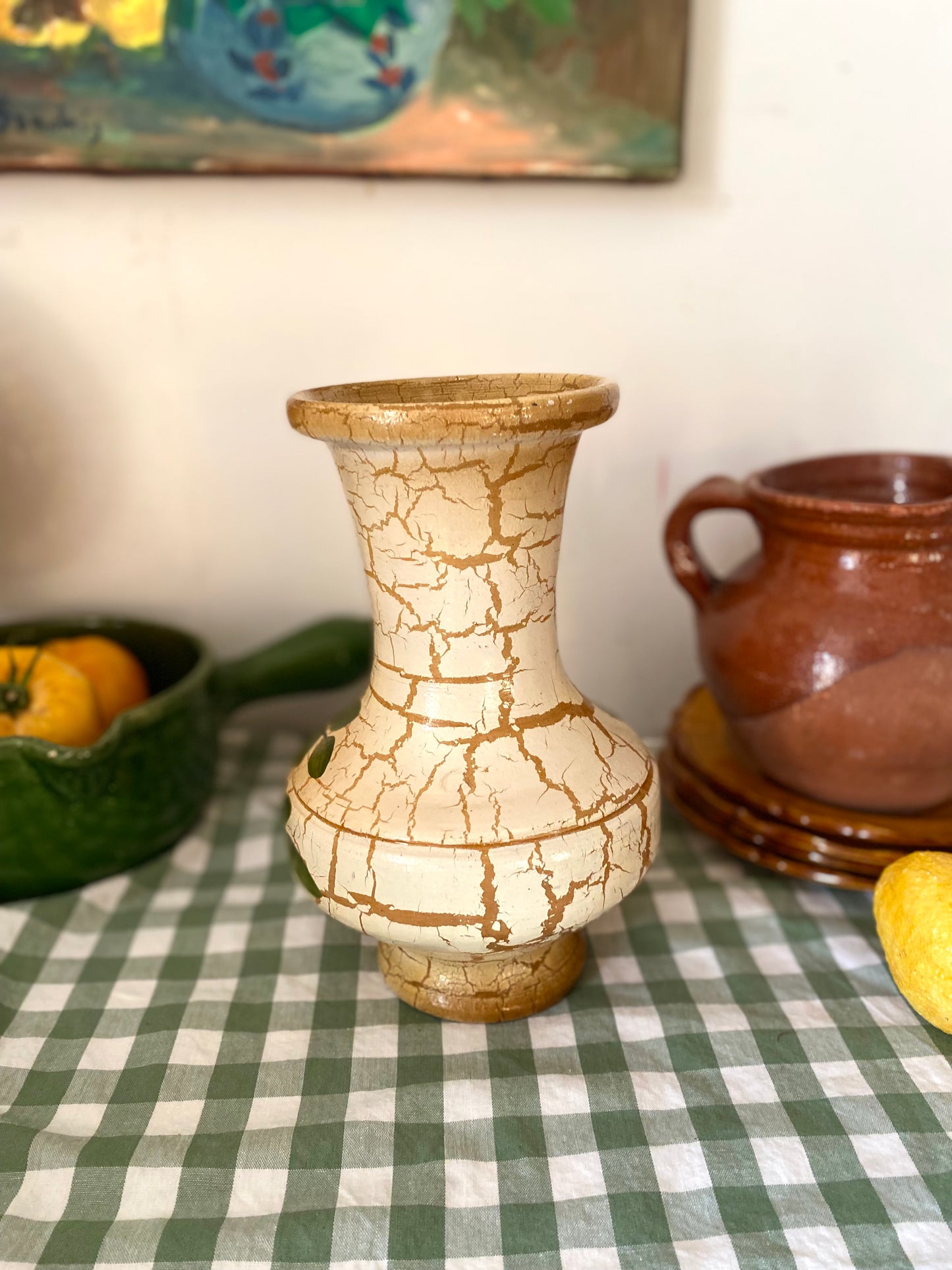 Vase en céramique craquelée, 1960