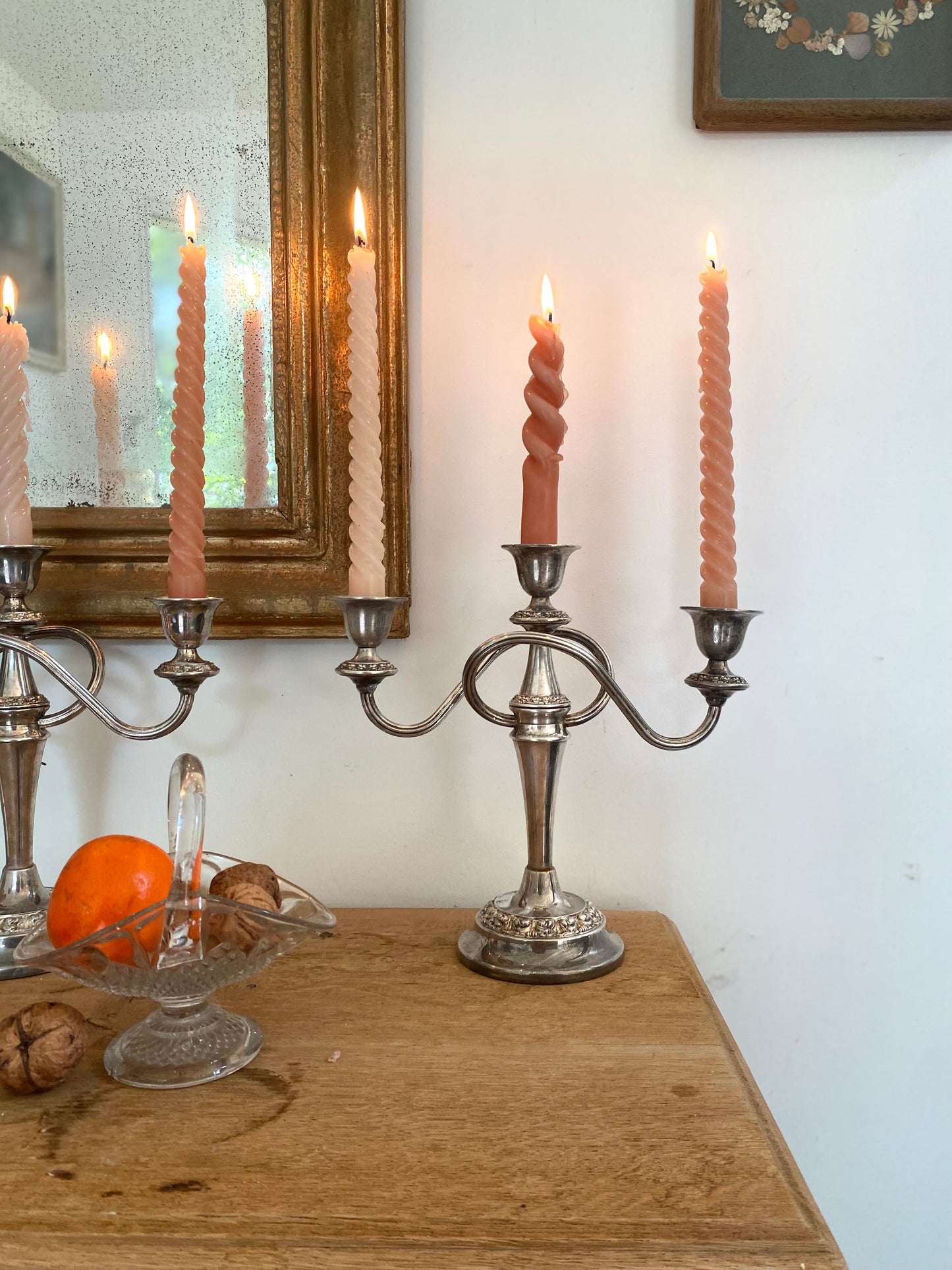 Paire de candélabres à trois branches