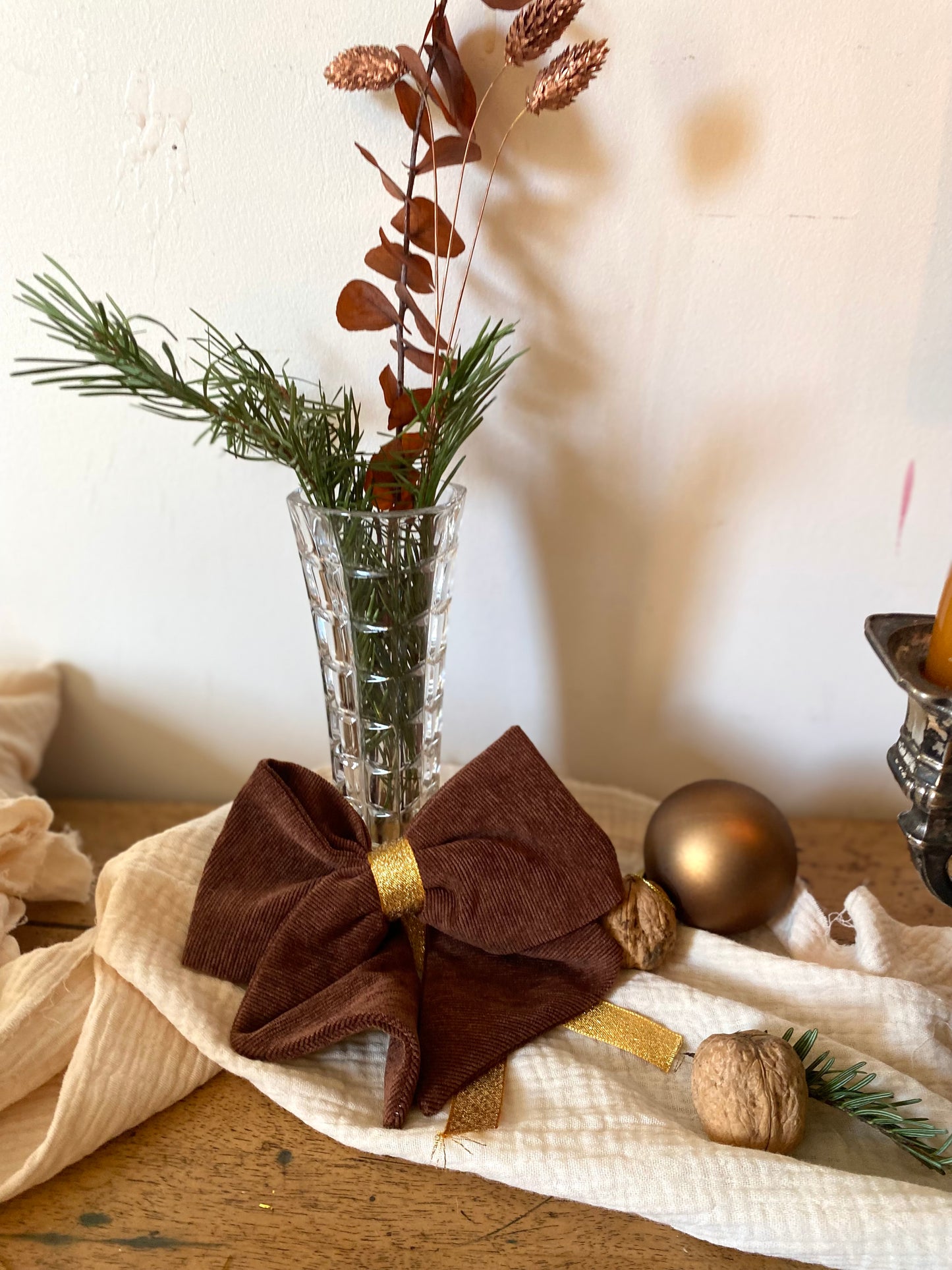 Noeud à bougeoir en velours