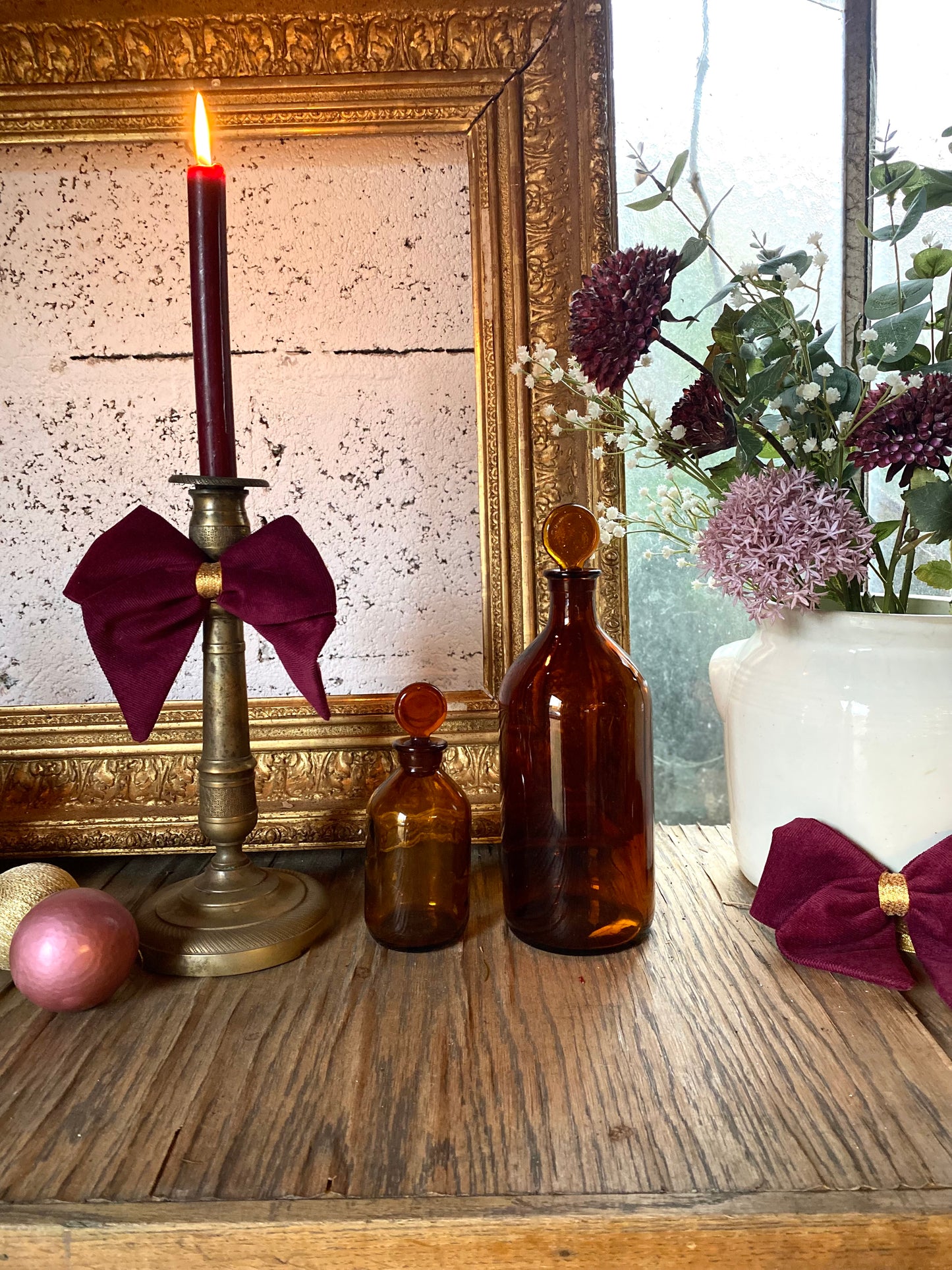 Duo de flacons d’apothicaire 1930