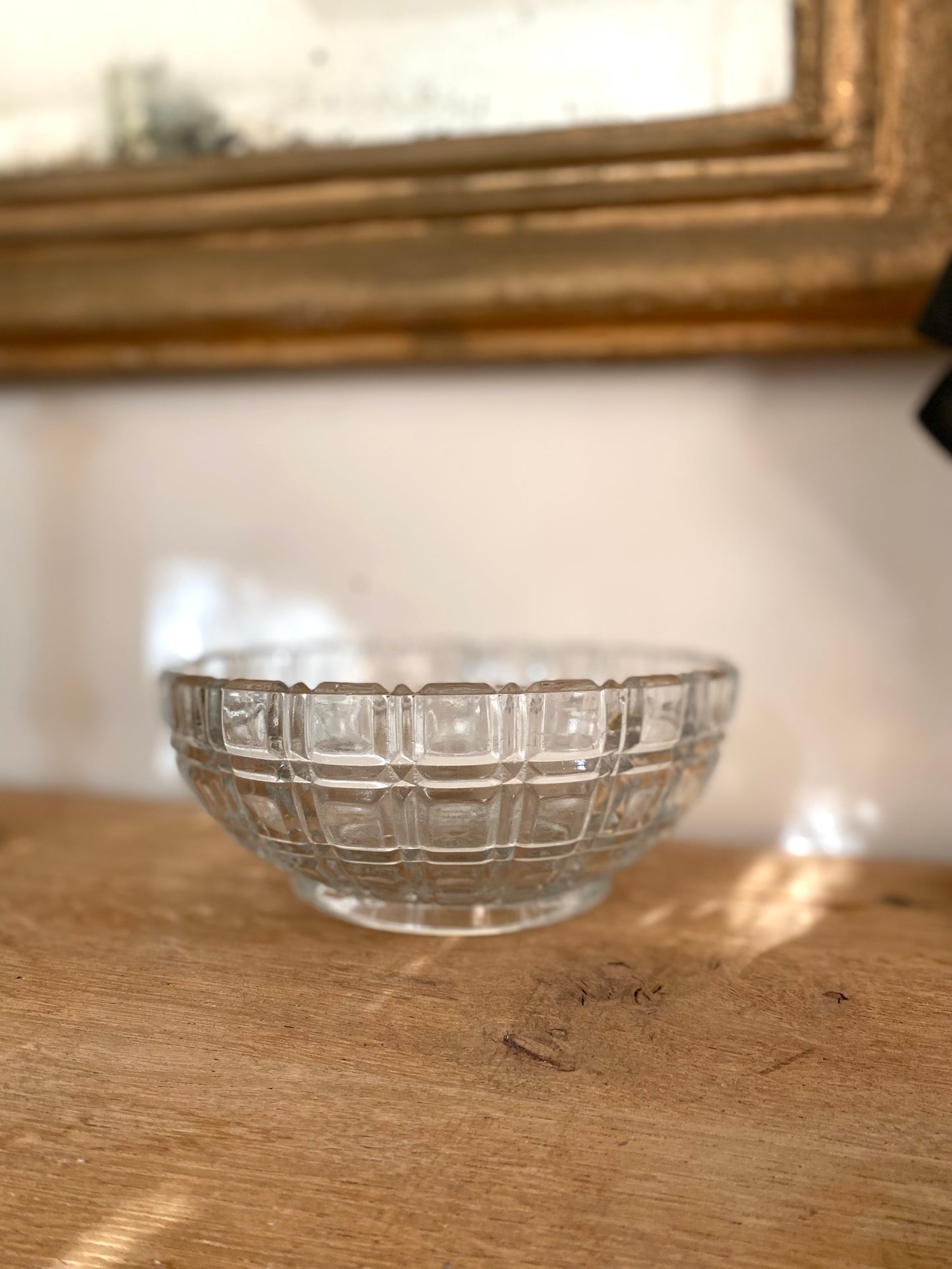 Saladier en verre vintage