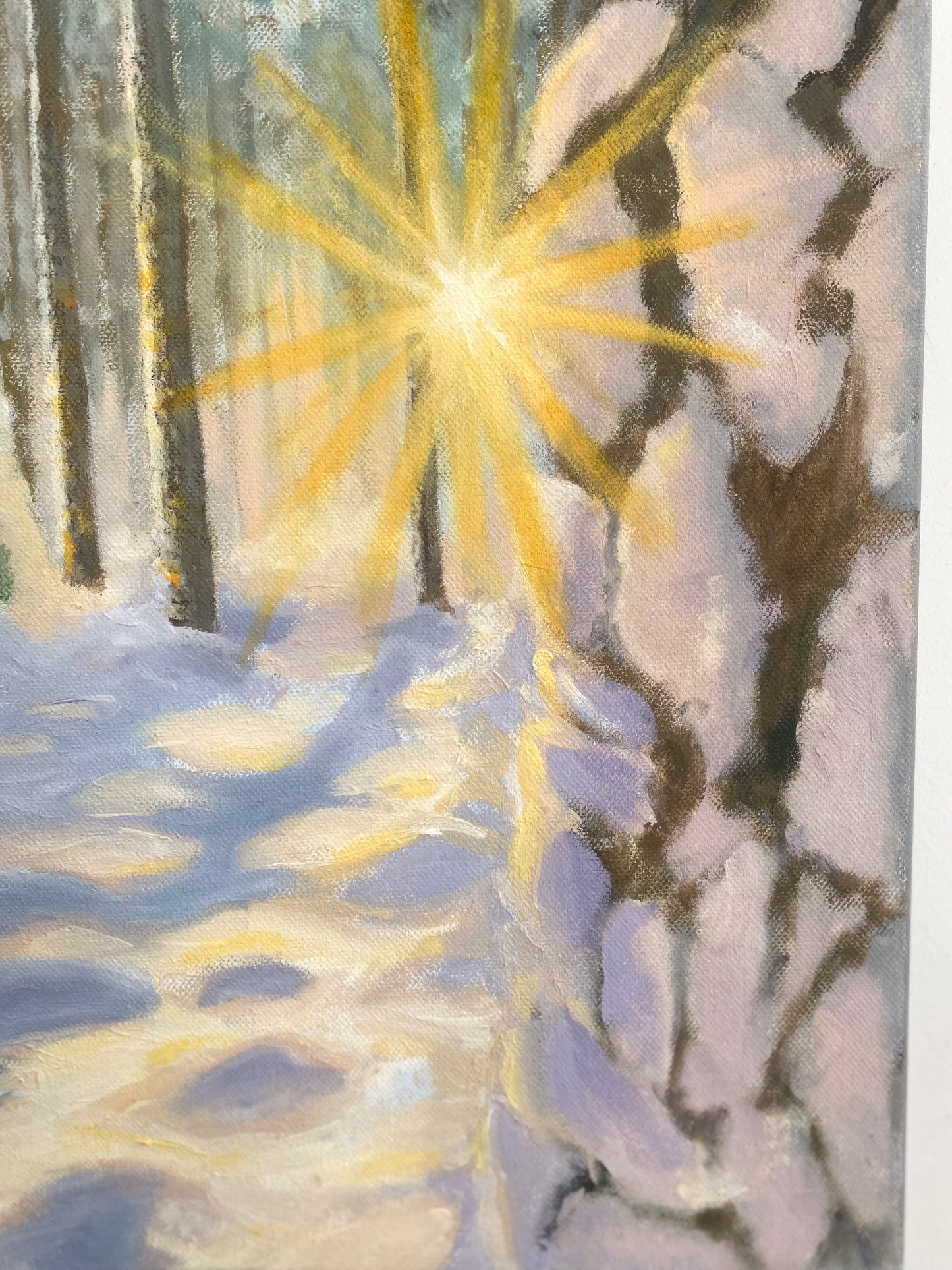 Tableau "Forêt Enneigée" - Huile sur toile -