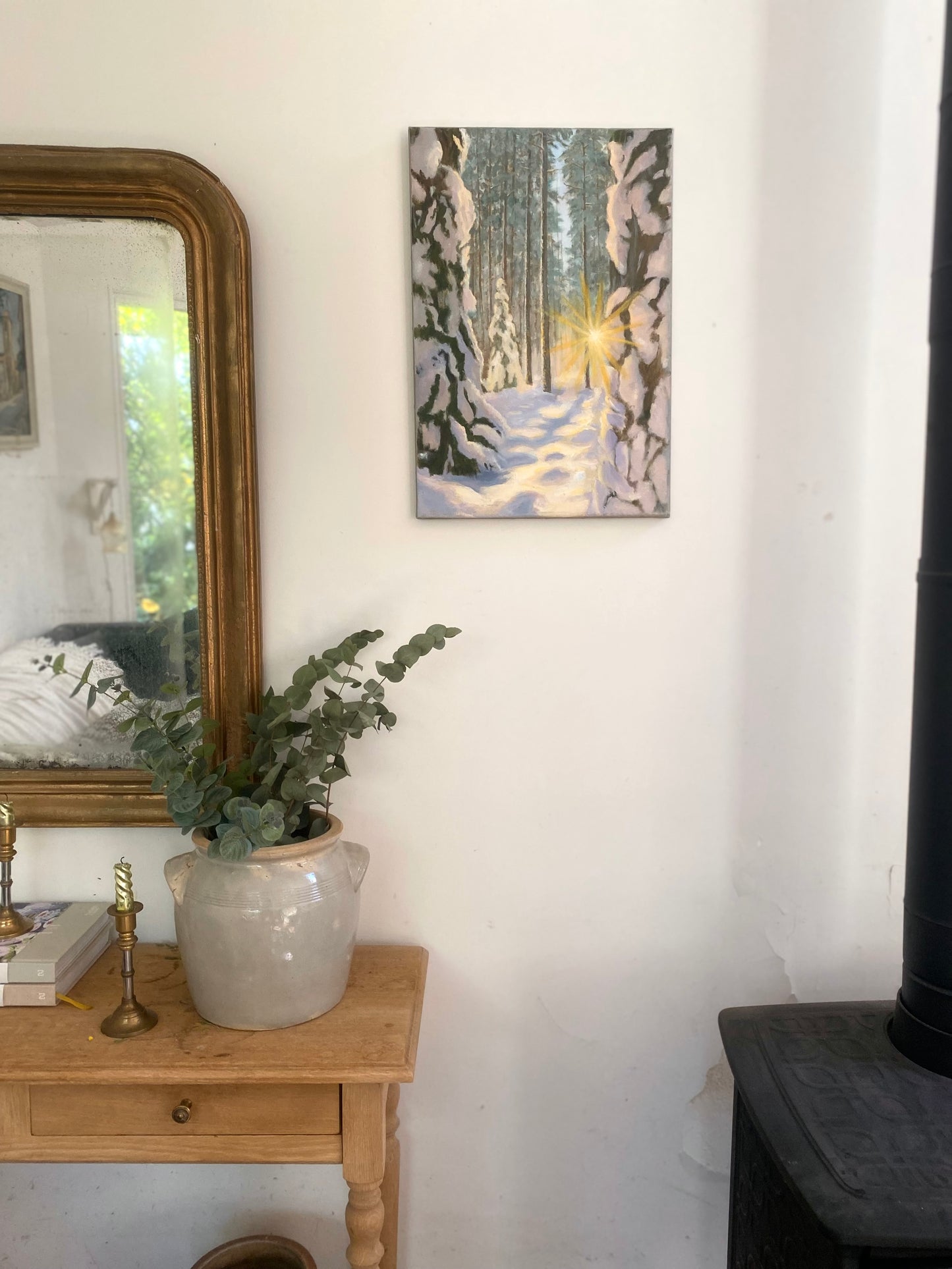 Tableau "Forêt Enneigée" - Huile sur toile -