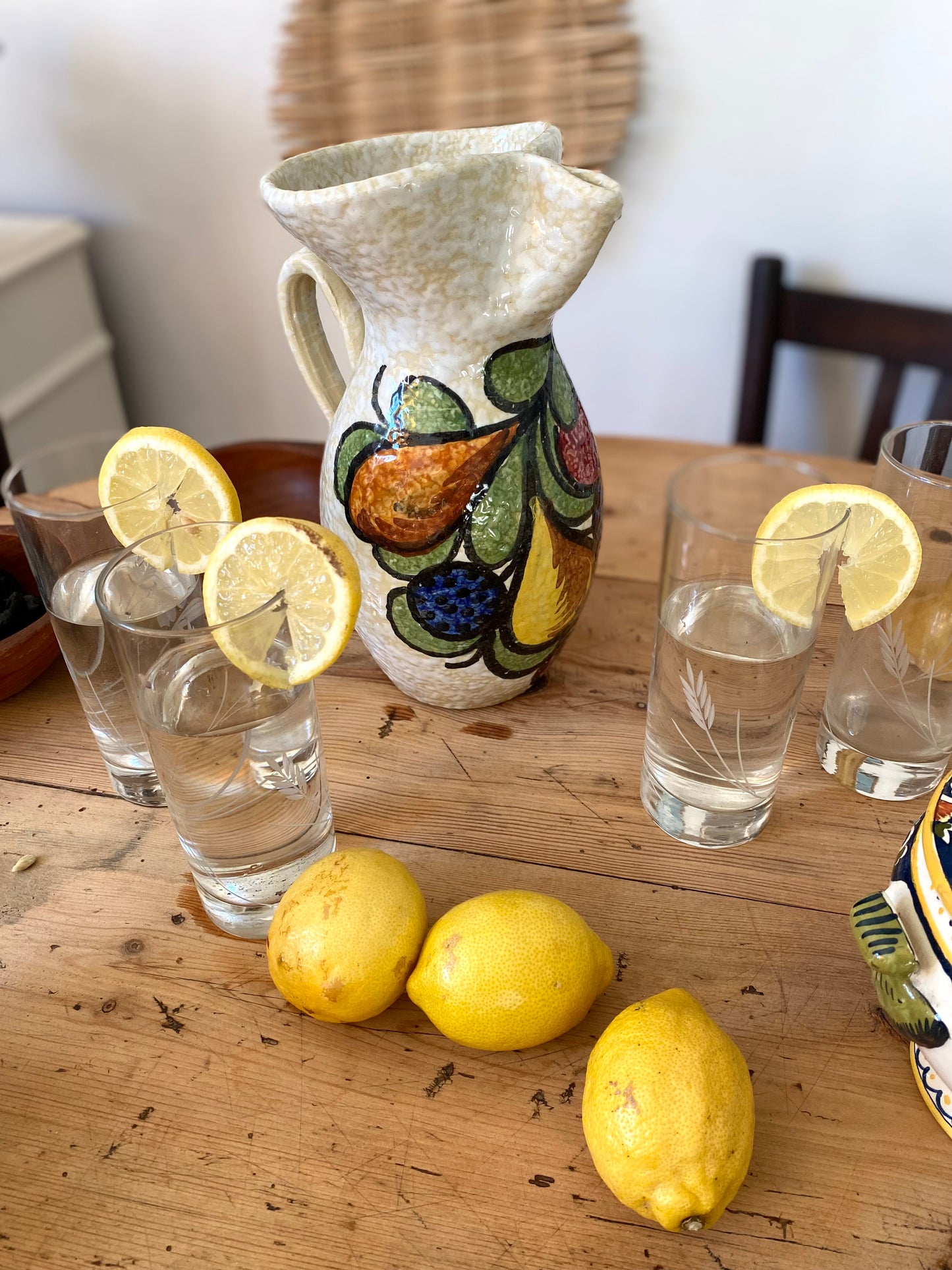 4 Verres à limonade gravés