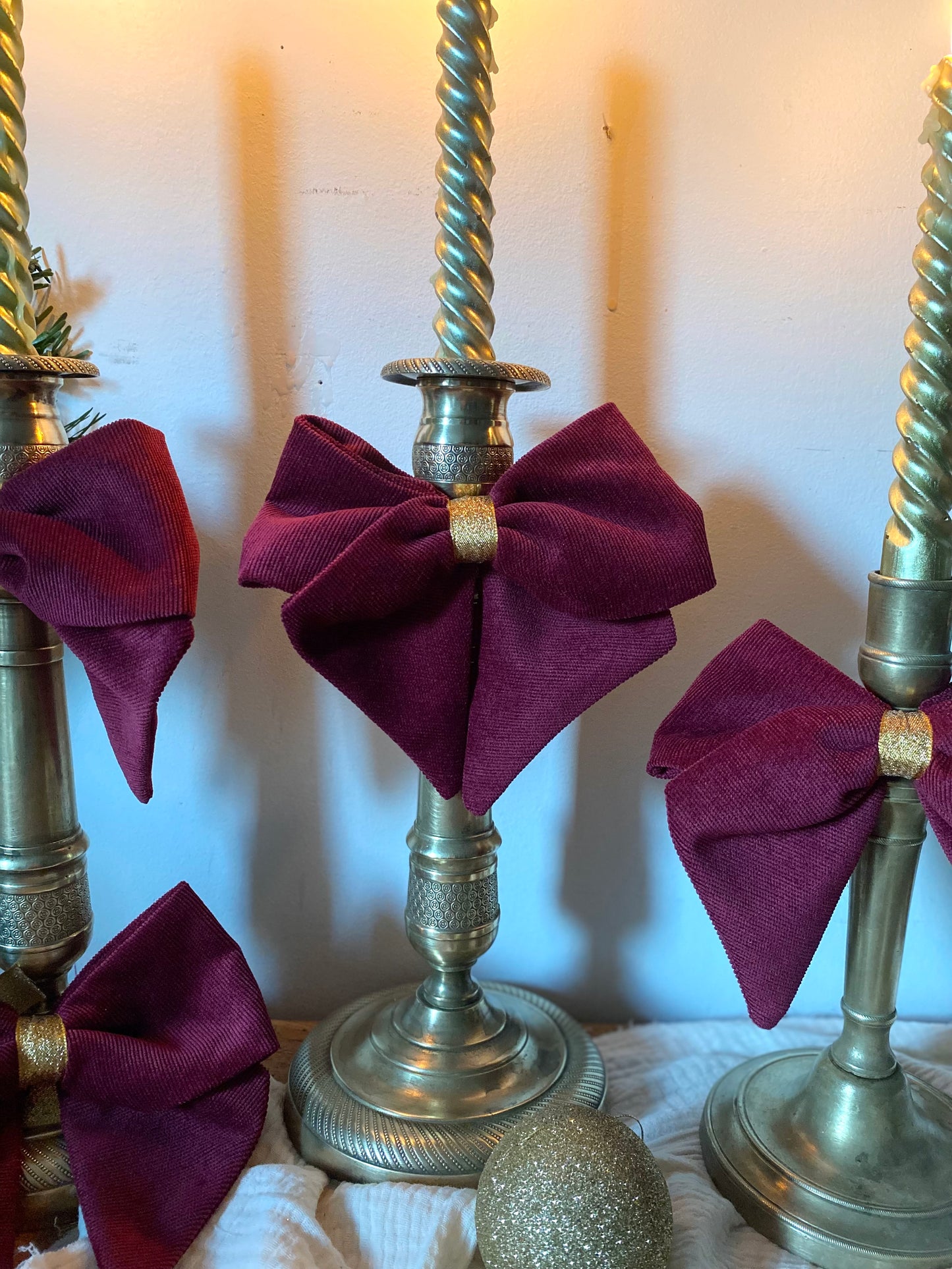 Noeud à bougeoir en velours