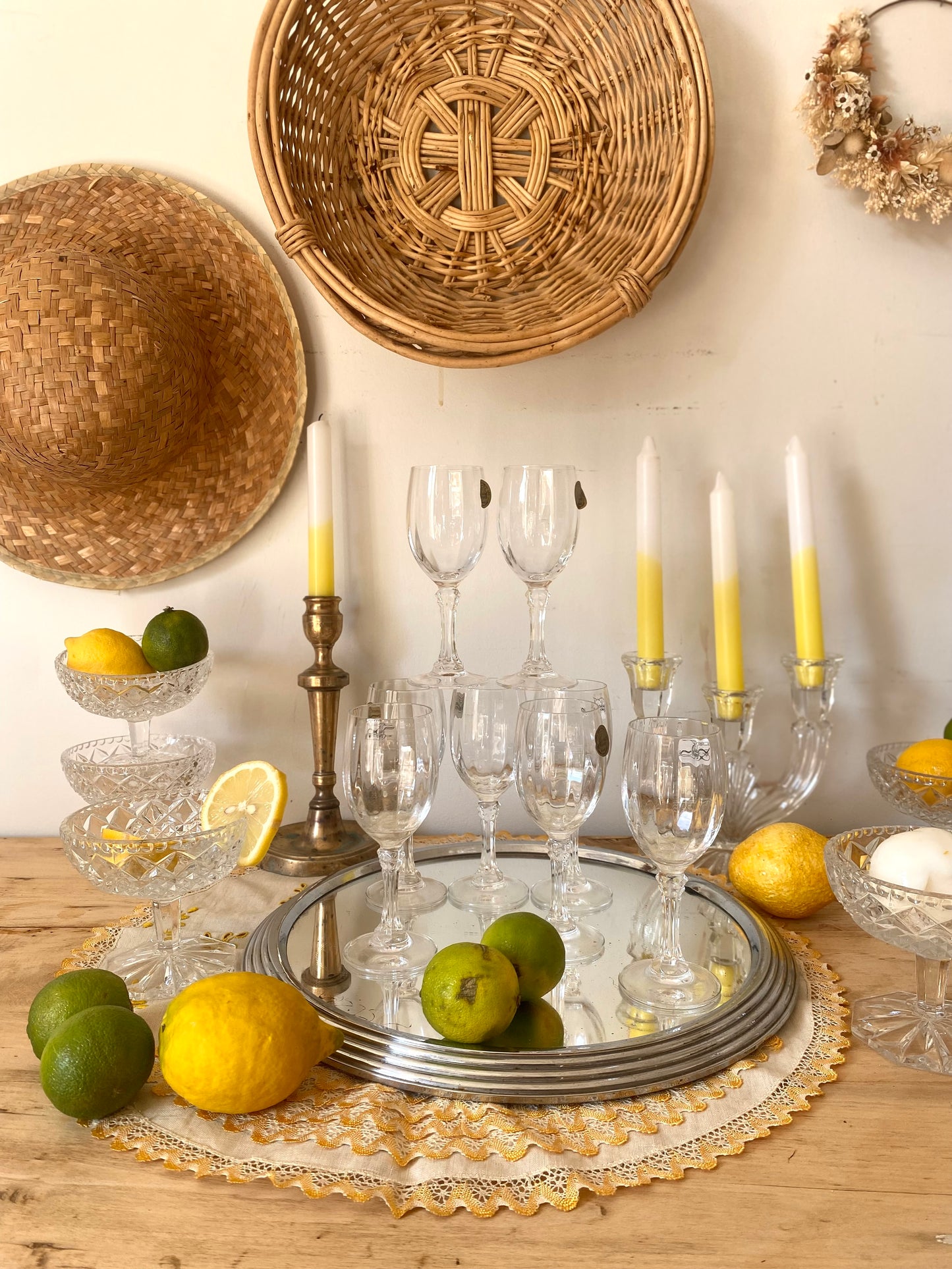 Service de 8 verres à pied en cristal