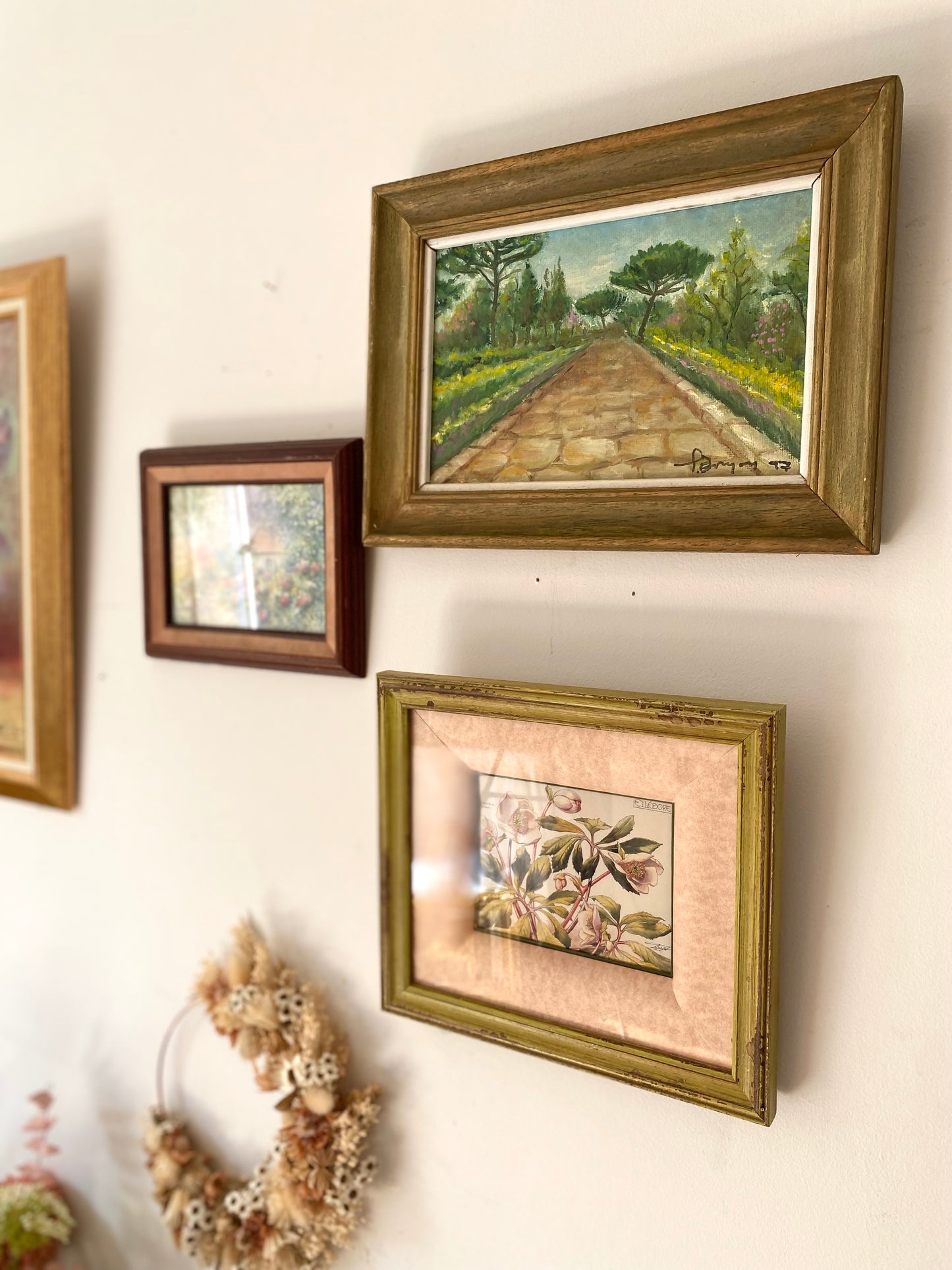 Trio de tableaux anciens