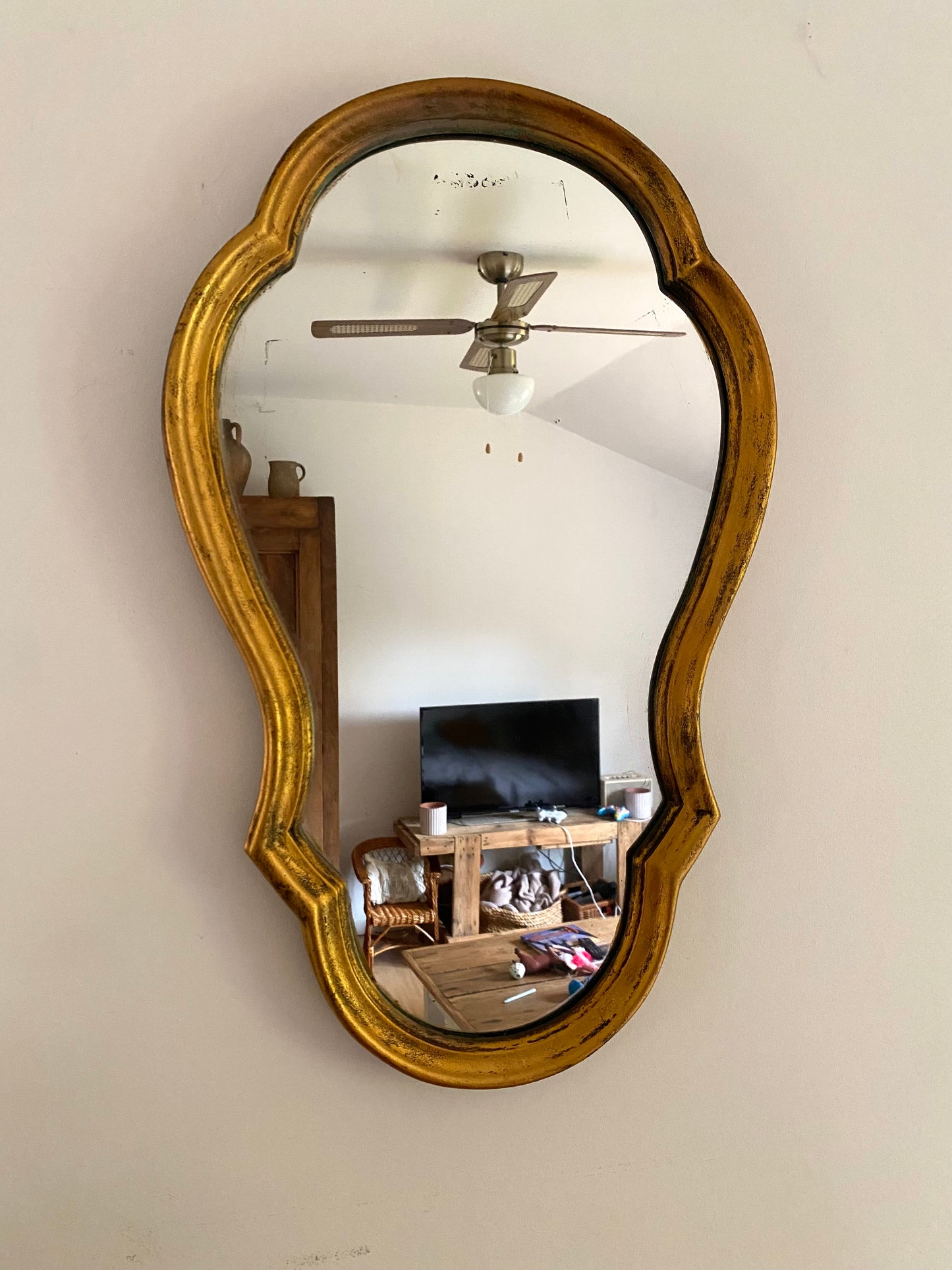 Miroir ancien de style rococo