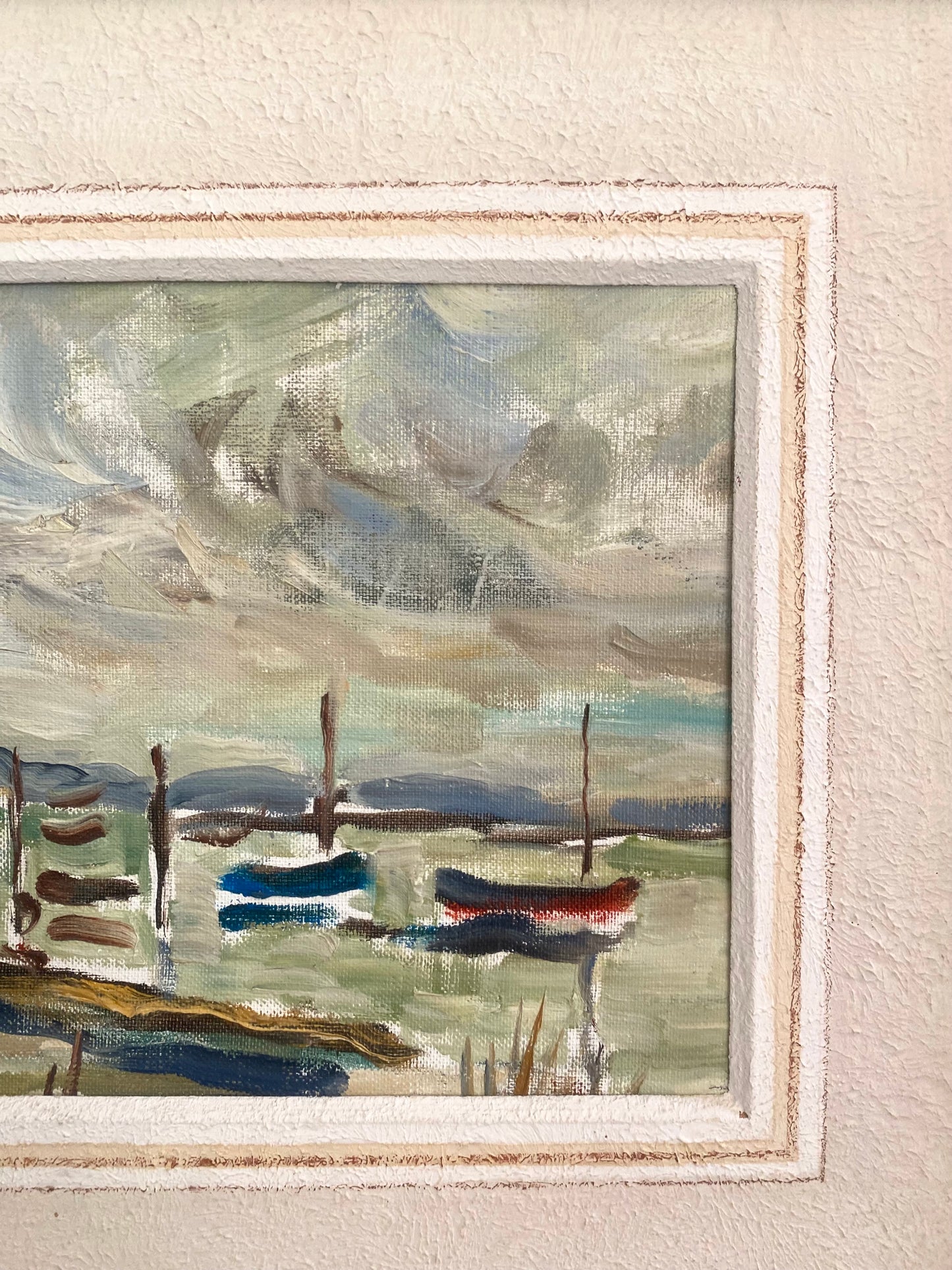 Tableau Huile sur Toile "Étangs à Leucate" – 1972