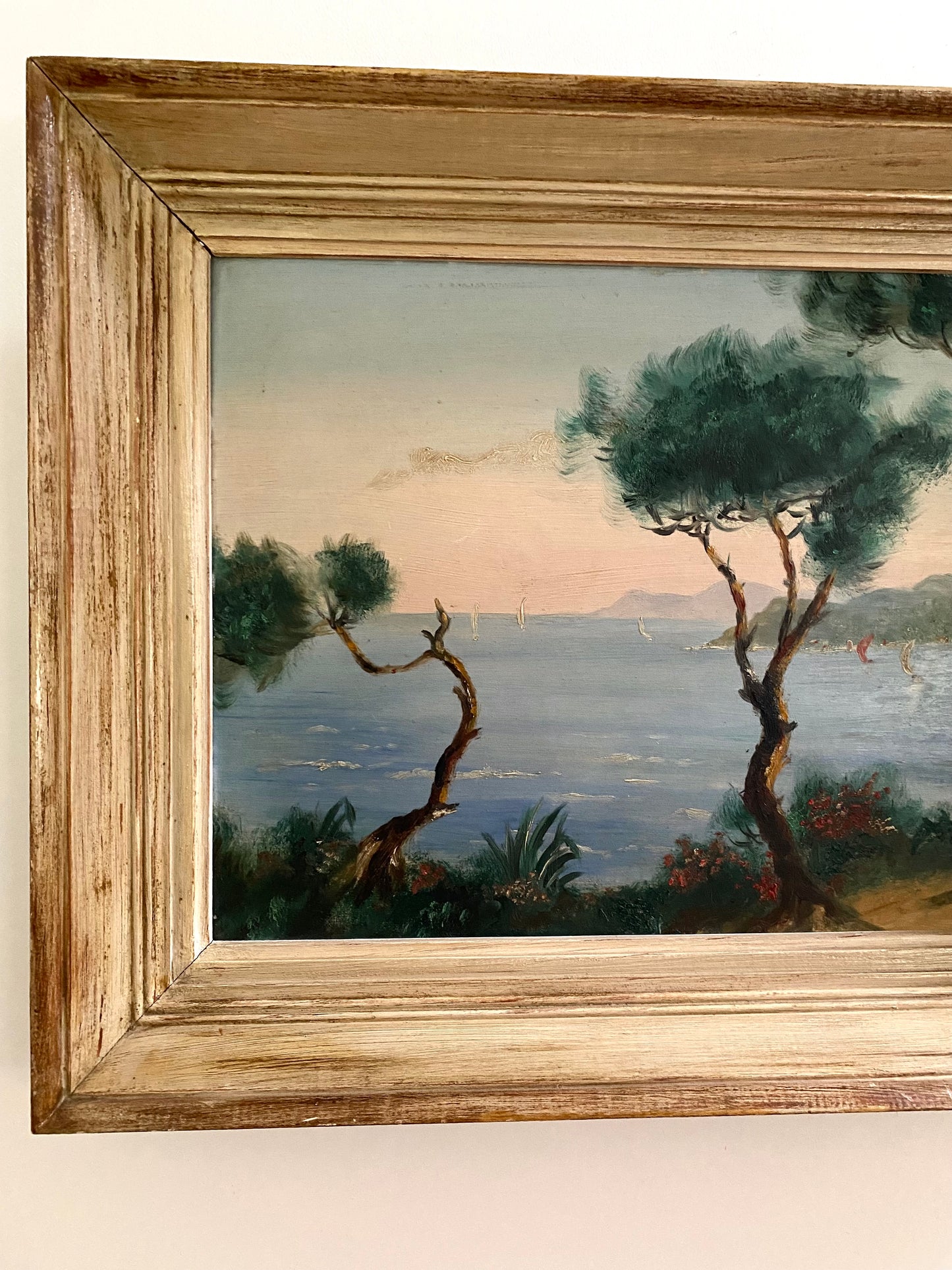 Peinture à l’huile ancienne de la première moitié du XXe siècle