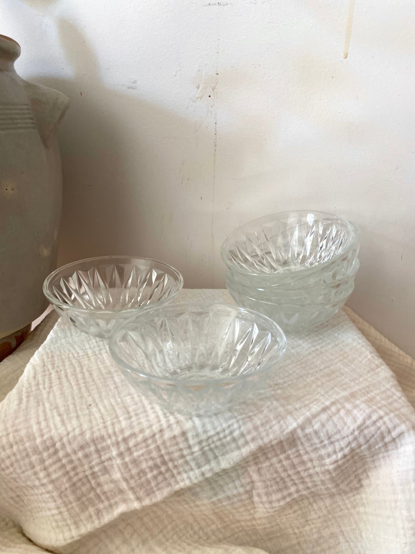 Coupelles en verre moulé 1960