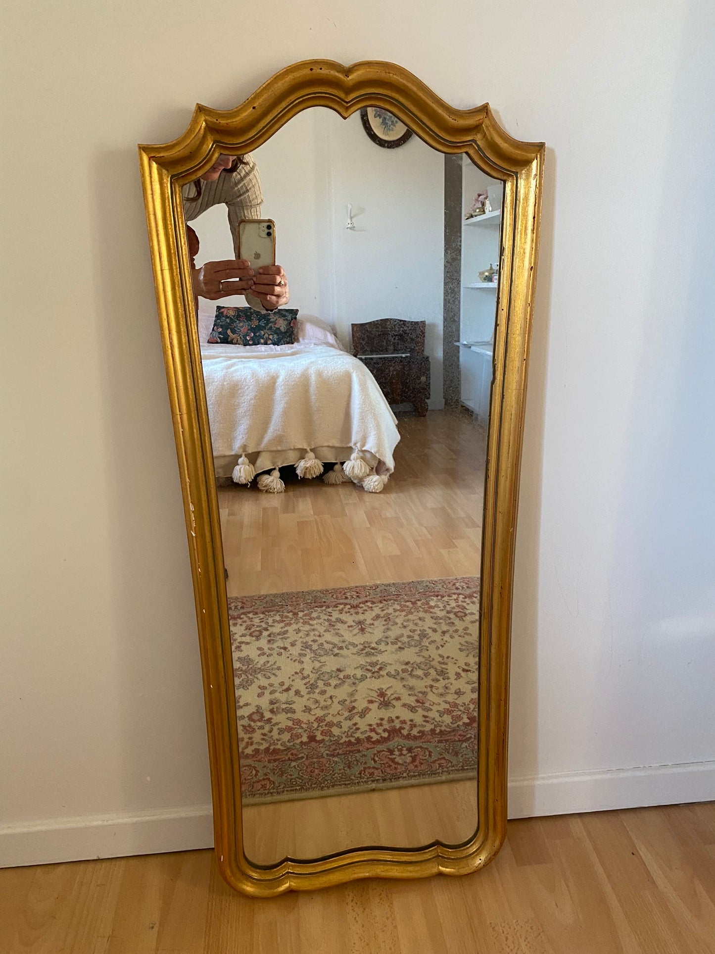 Grand miroir baroque ancien doré