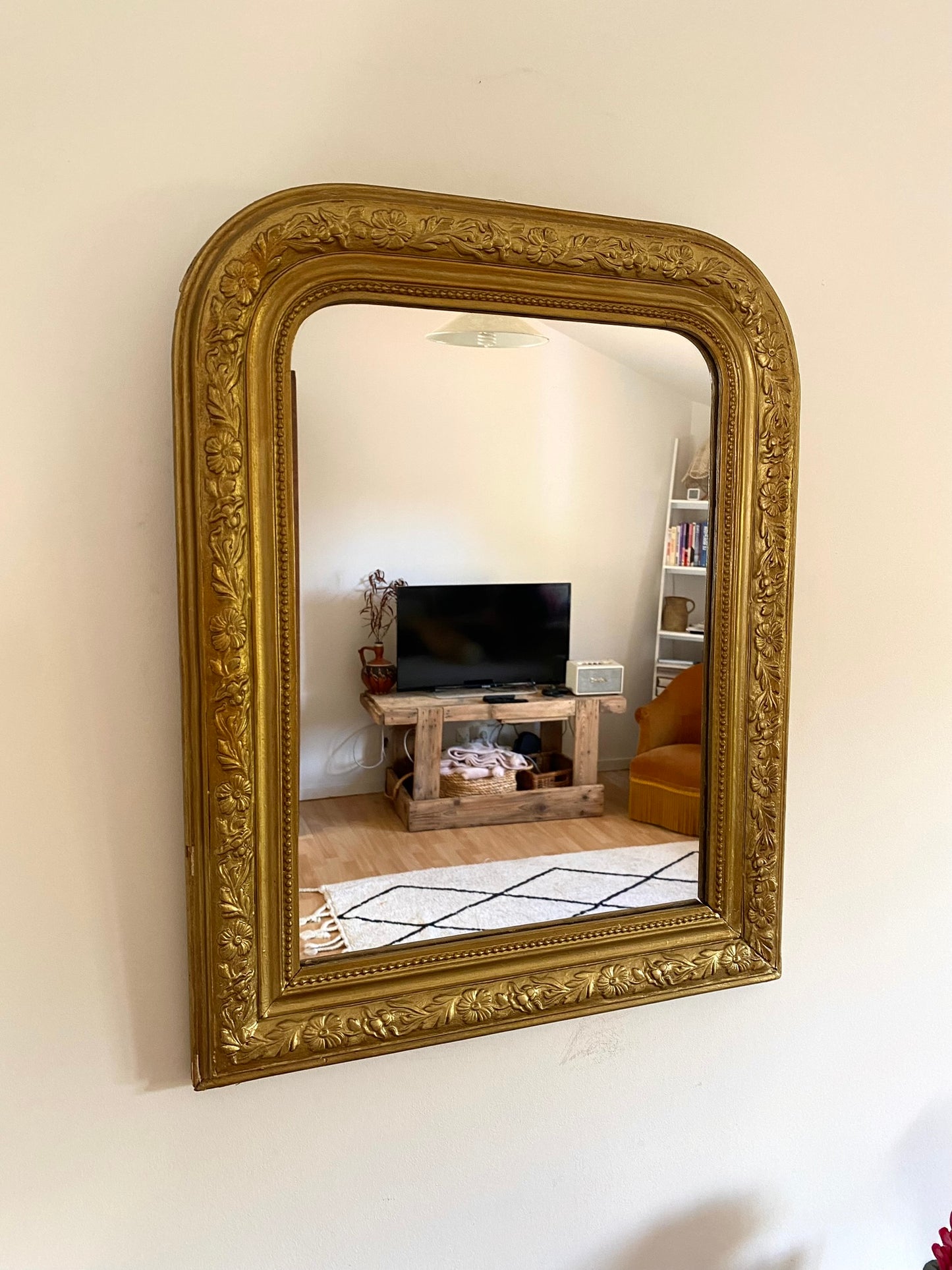 Miroir Louis Philippe ancien doré
