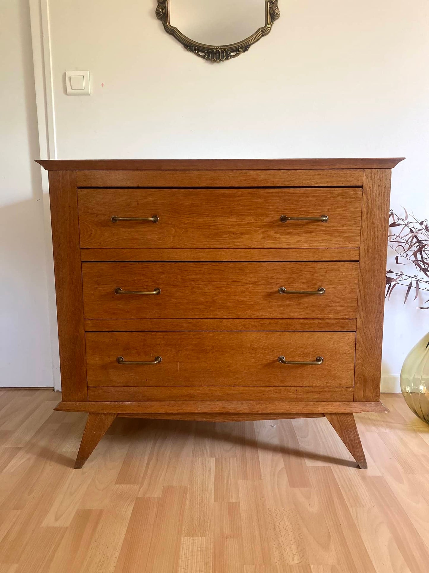 Commode scandinave pied compas vintage