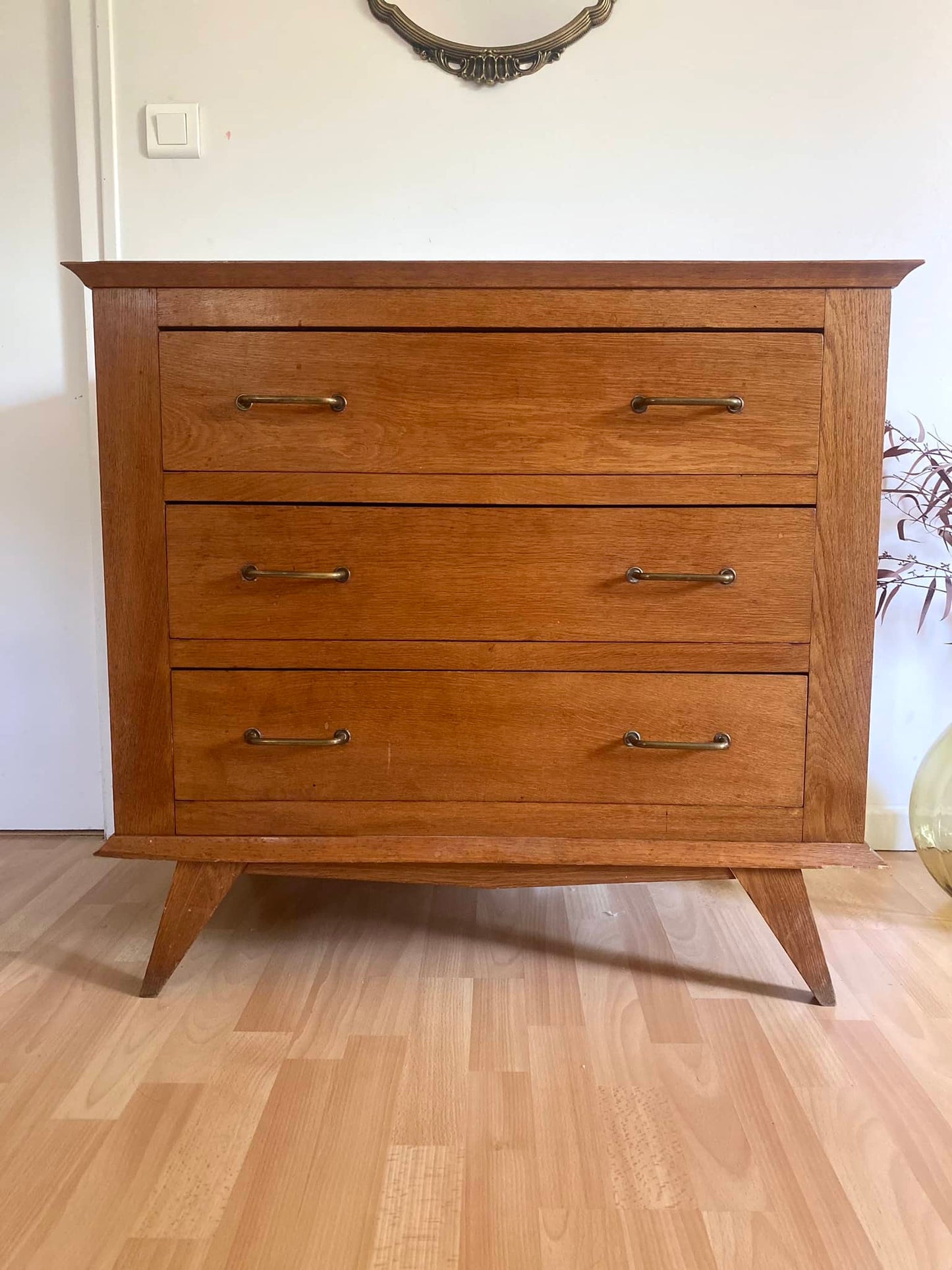 Commode scandinave pied compas vintage