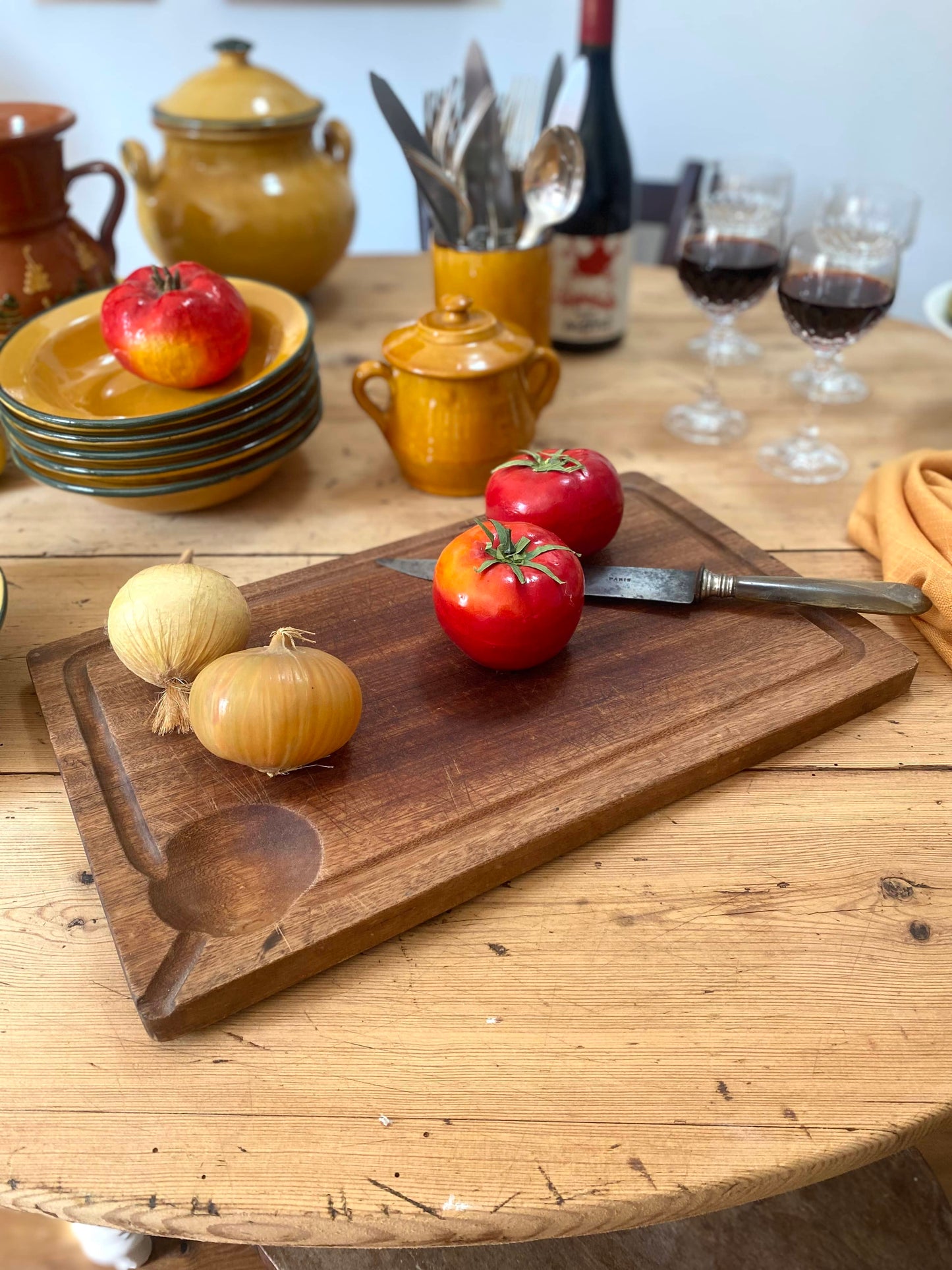 Planche à découper en bois ancien