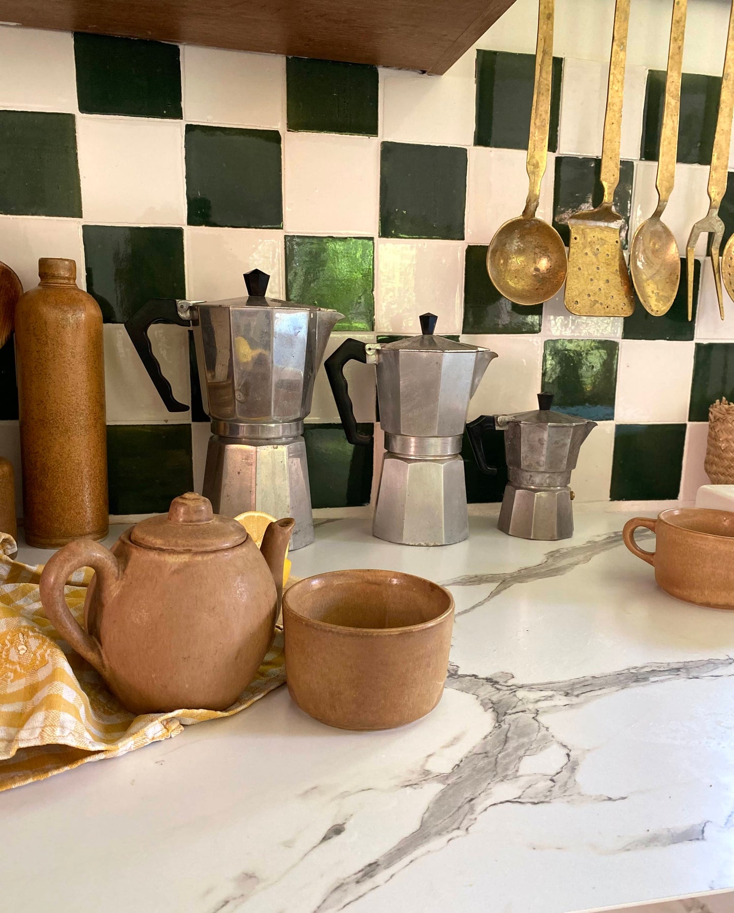 Trio de cafetière italienne vintage