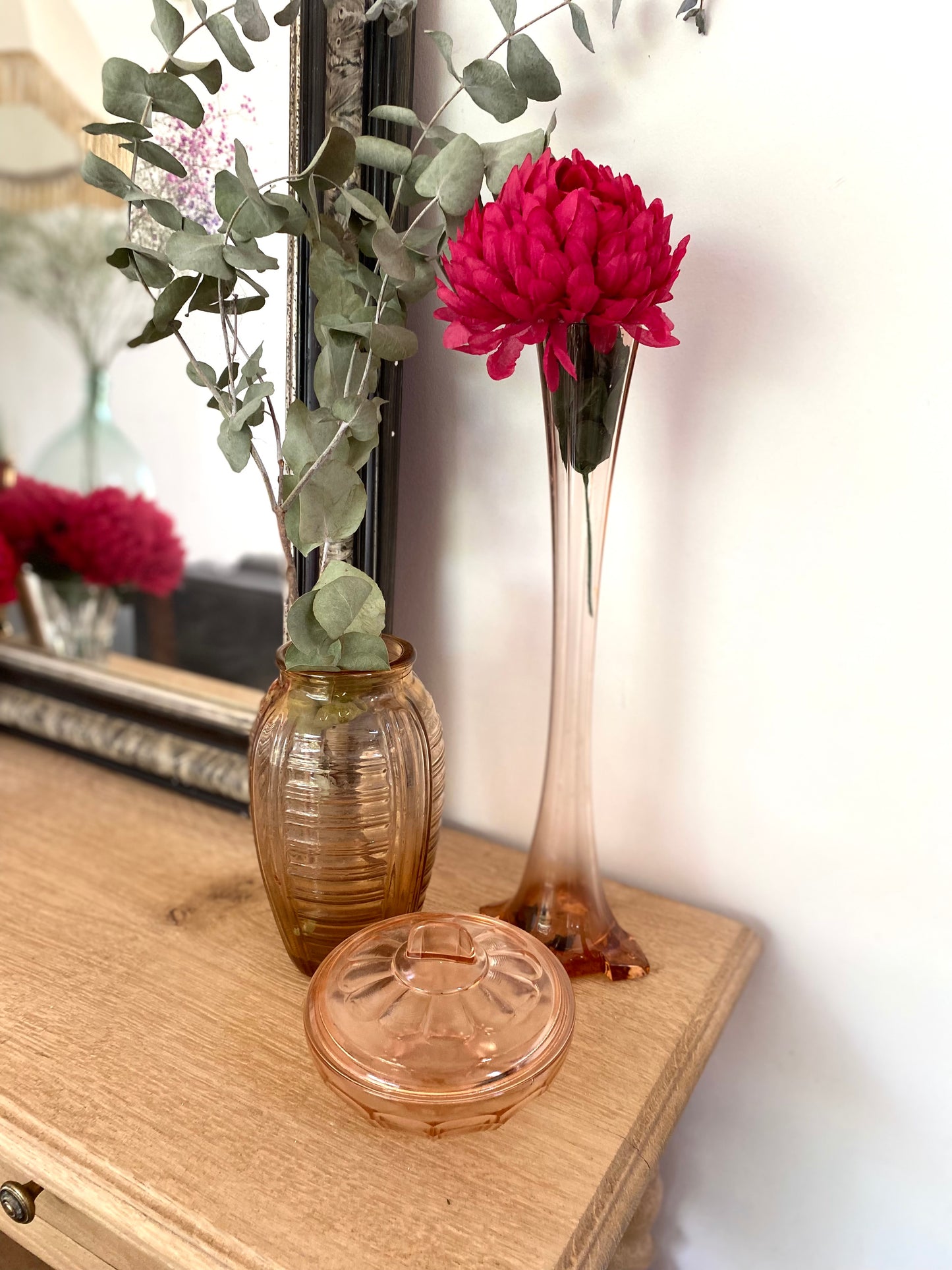 Vase en rosaline ancienne