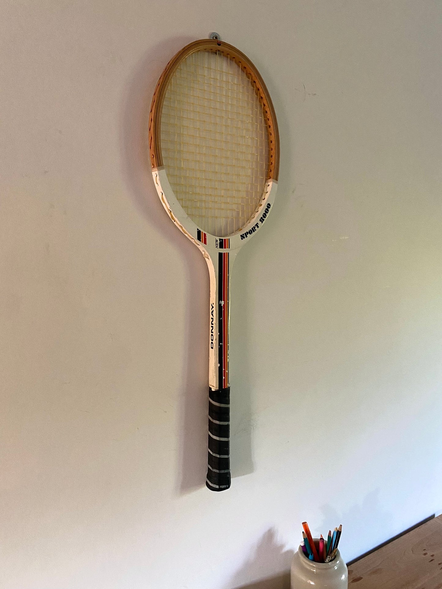 Raquette de tennis en bois ancienne vintage