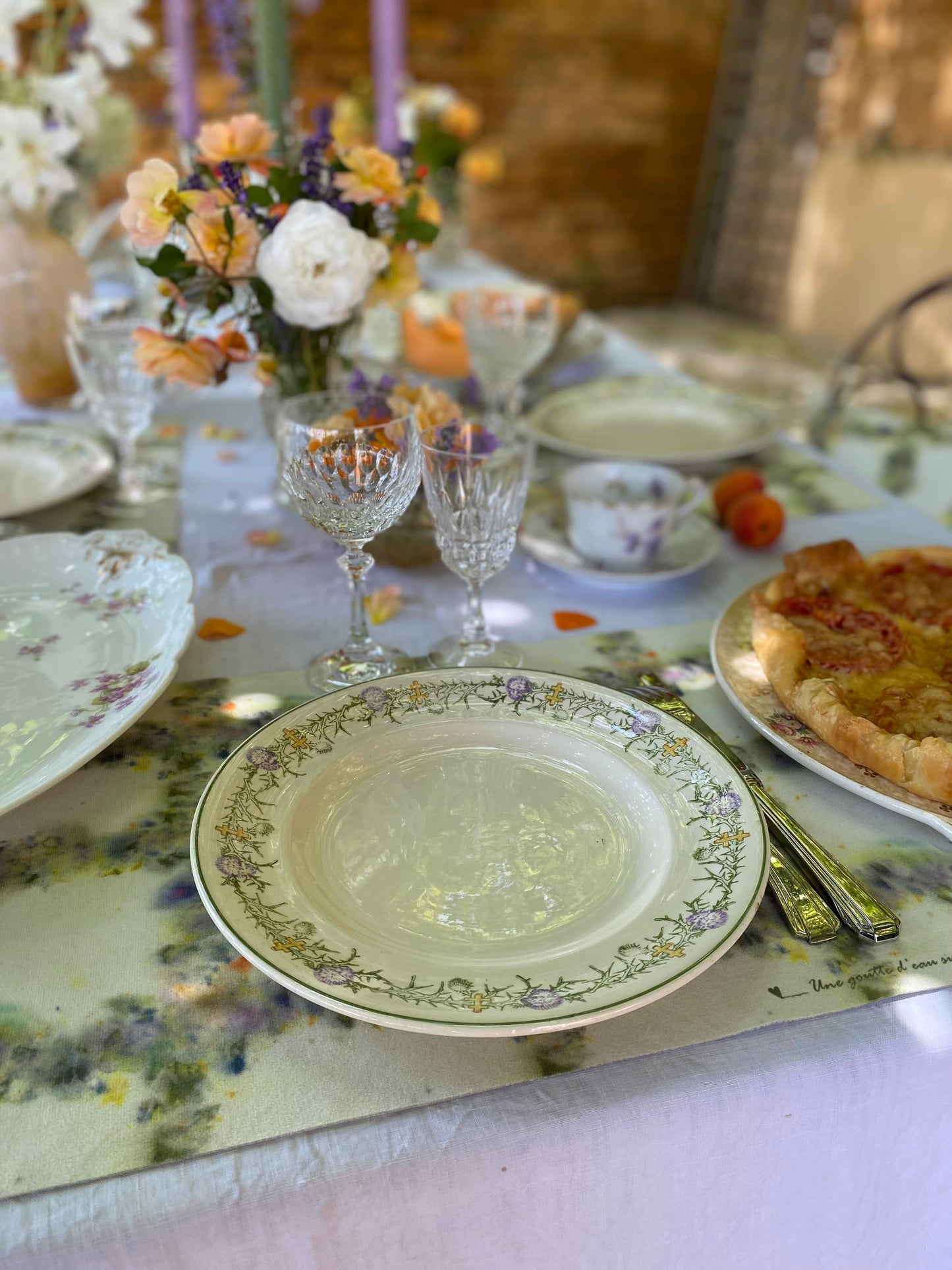 Verres à pied en cristal ancien