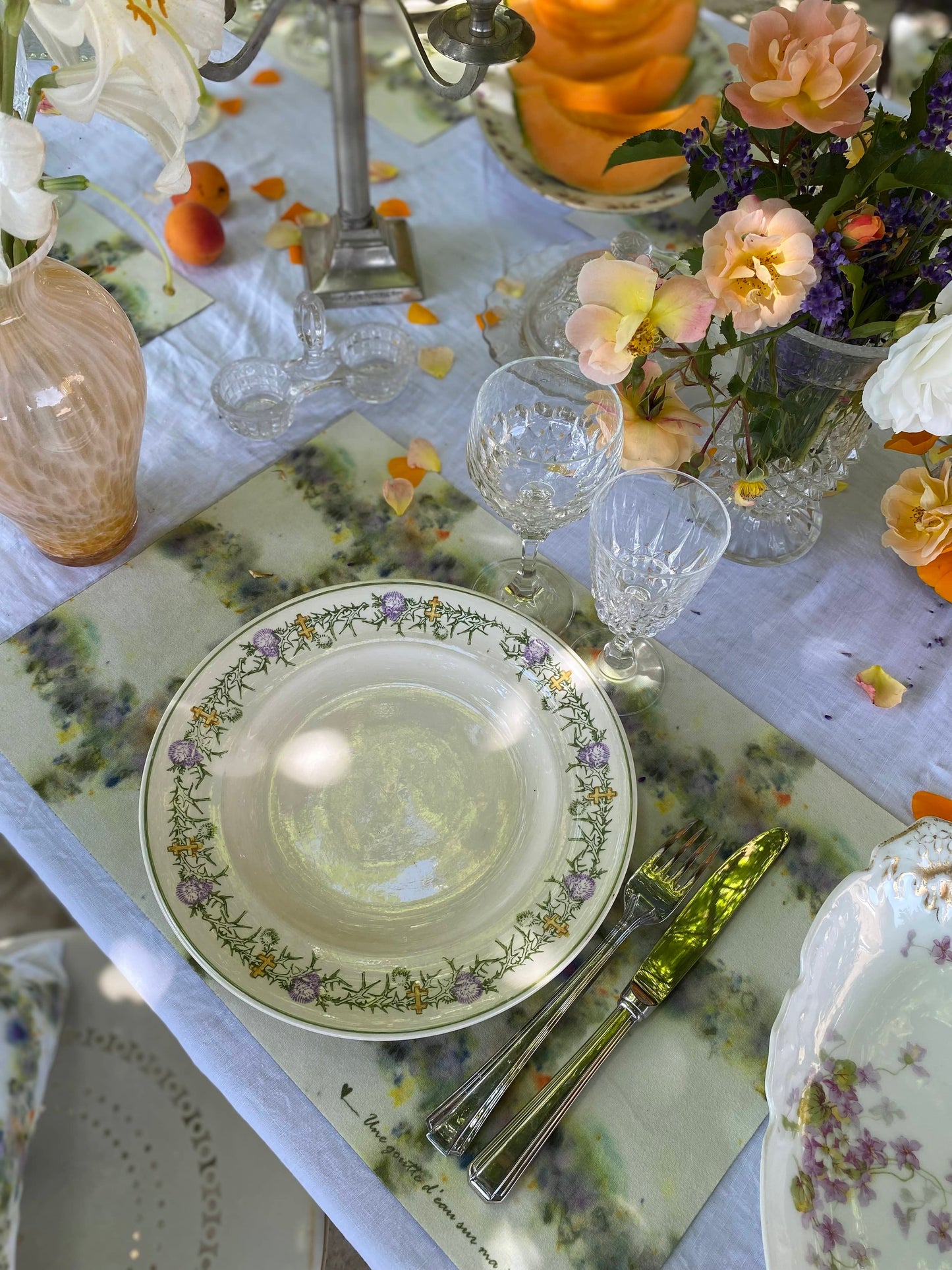 Verres à pied en cristal ancien